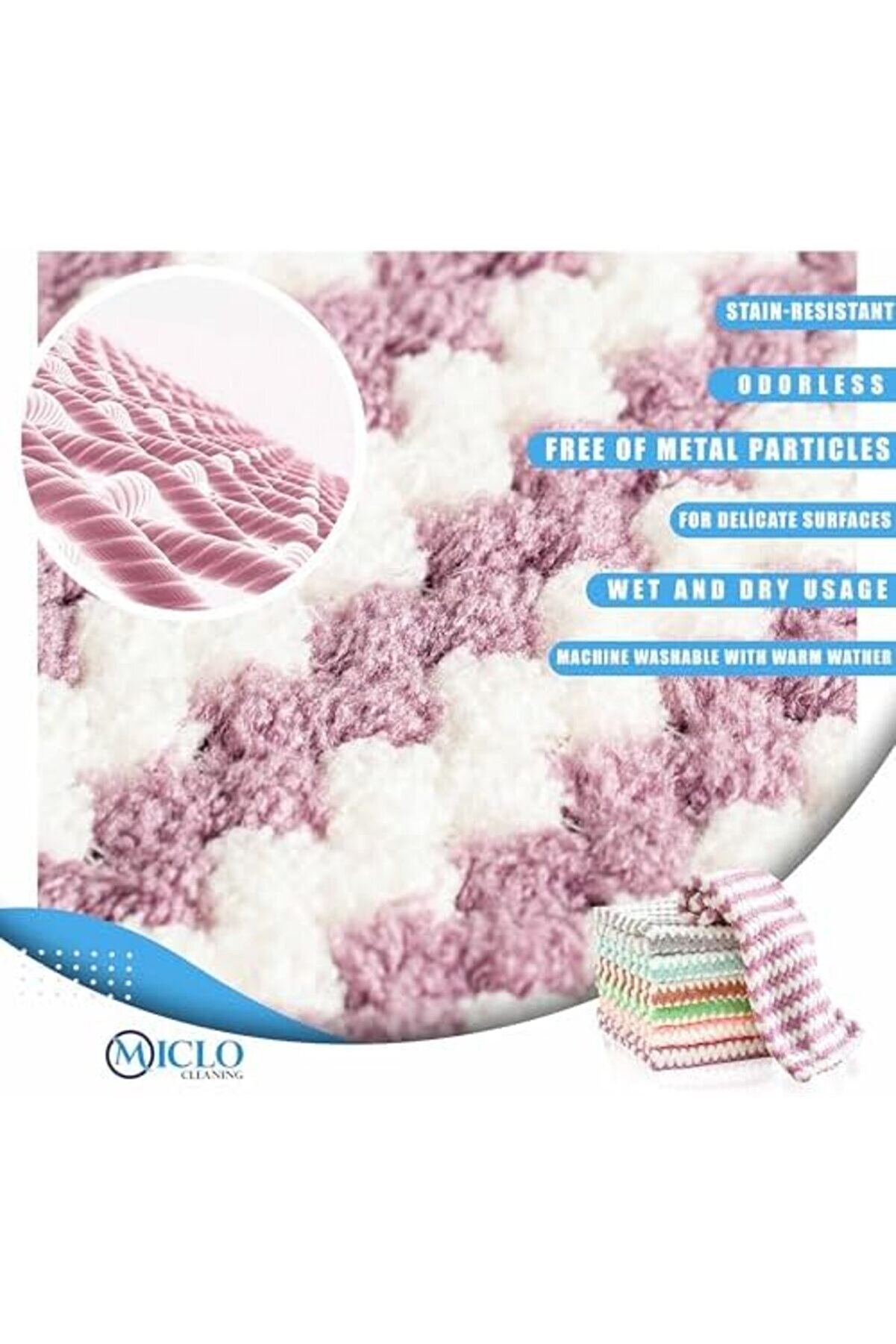 Cleanıng | Yumuşak Doku | Puf Bez | Süper Emi̇ci̇ Si̇hi̇rli̇ Mutfak, Bulaşık Tezgah Bezi̇ | X3 Adet - Zi̇kz