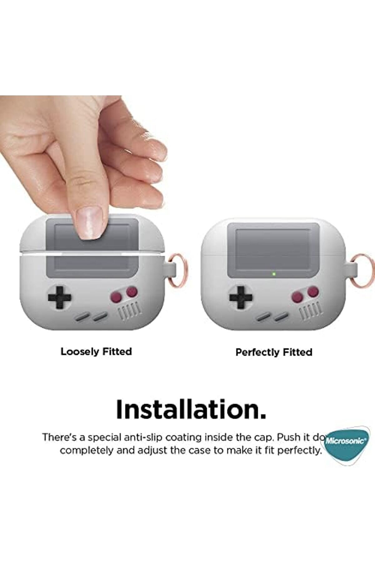 Enco Ai̇r İ&ccedil;i̇n Kılıf Fi̇g&uuml;rl&uuml; Si̇li̇kon Crtn-Fgr-Shba [Enco Ai̇r İle Uyumlu Kılıf - Kavuni̇&ccedil;i̇] 1014773