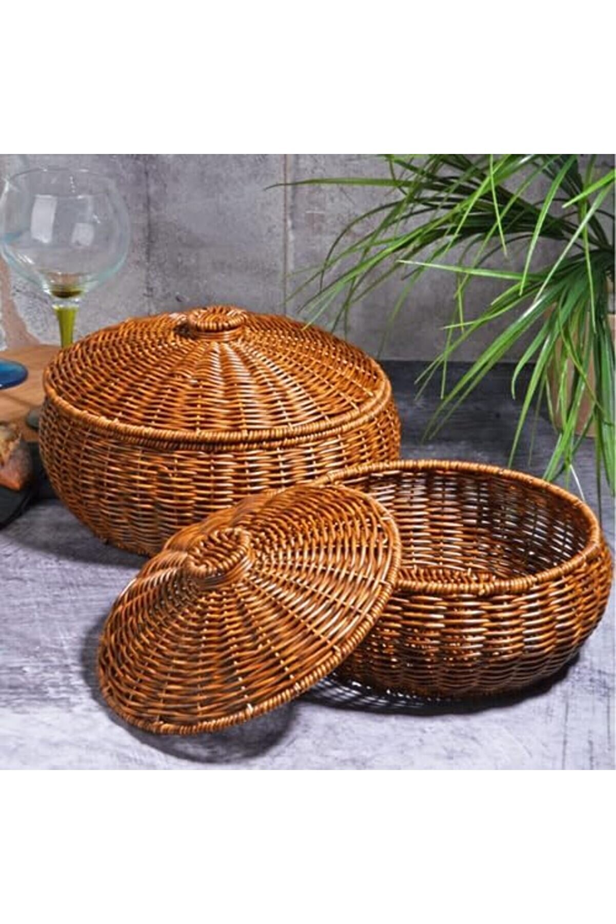 STOREMAX Wicker 2'li Yuvarlak Sepet 1014773