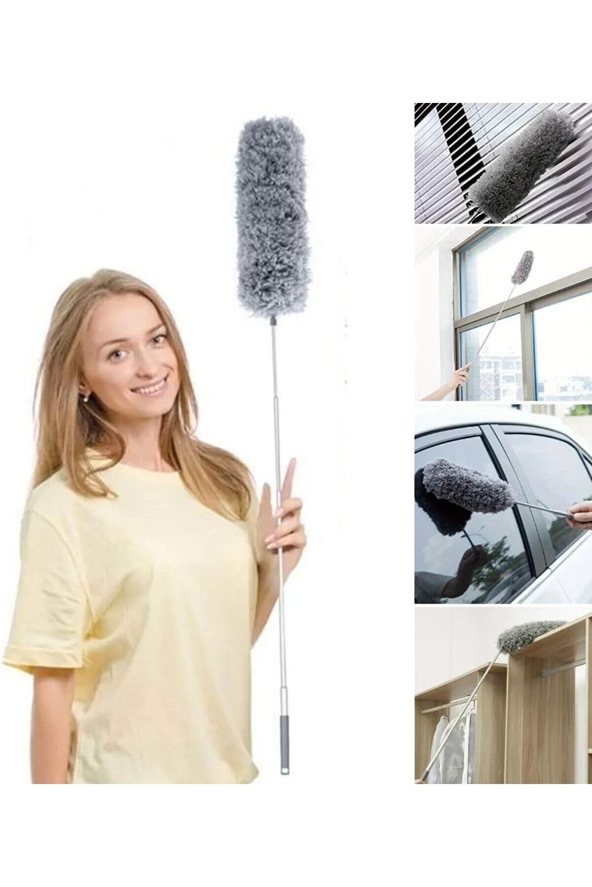 STOREMAX Bükülebilir Köşe Bucak Toz Alma Püskülü Dev Boy 280 cm Fırça 1014773