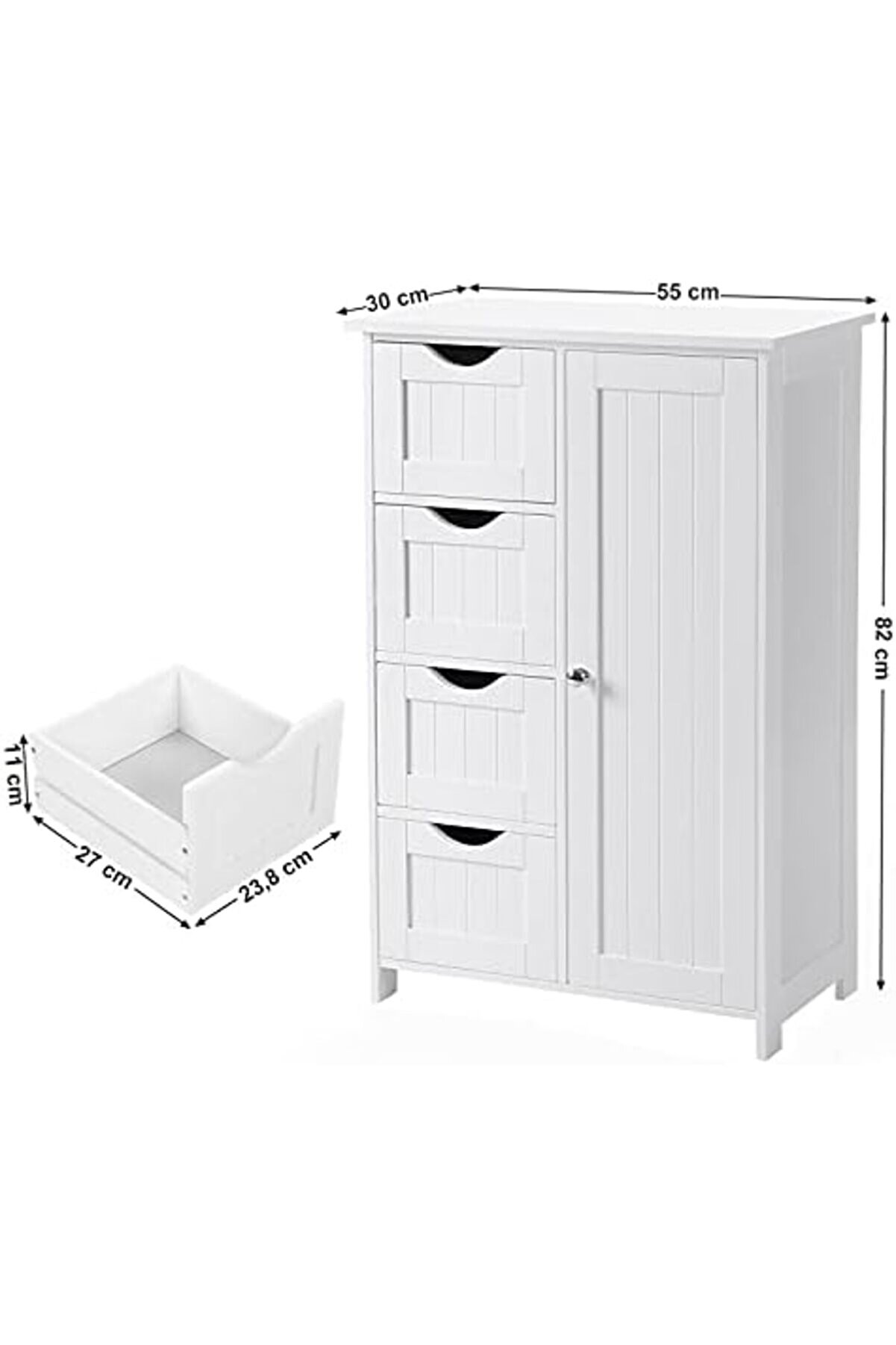 Svngsphereshop Banyo Dolabı, Dar Banyo Dolabı, Yan Dolap, Çekmeceli̇ Göğüs, 4 Çekmece, Dolap Kapısı,