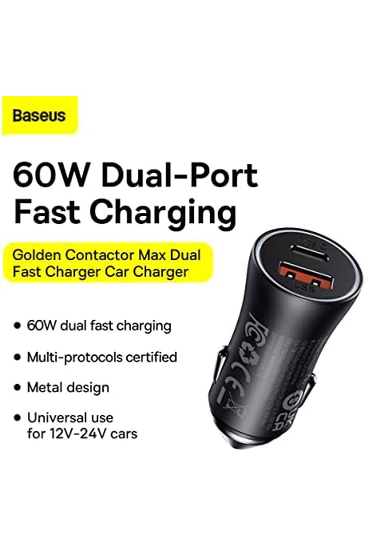 Contactor Max Seri̇es Araç İçi̇ Şarj Ci̇hazı-Si̇yah 1014773