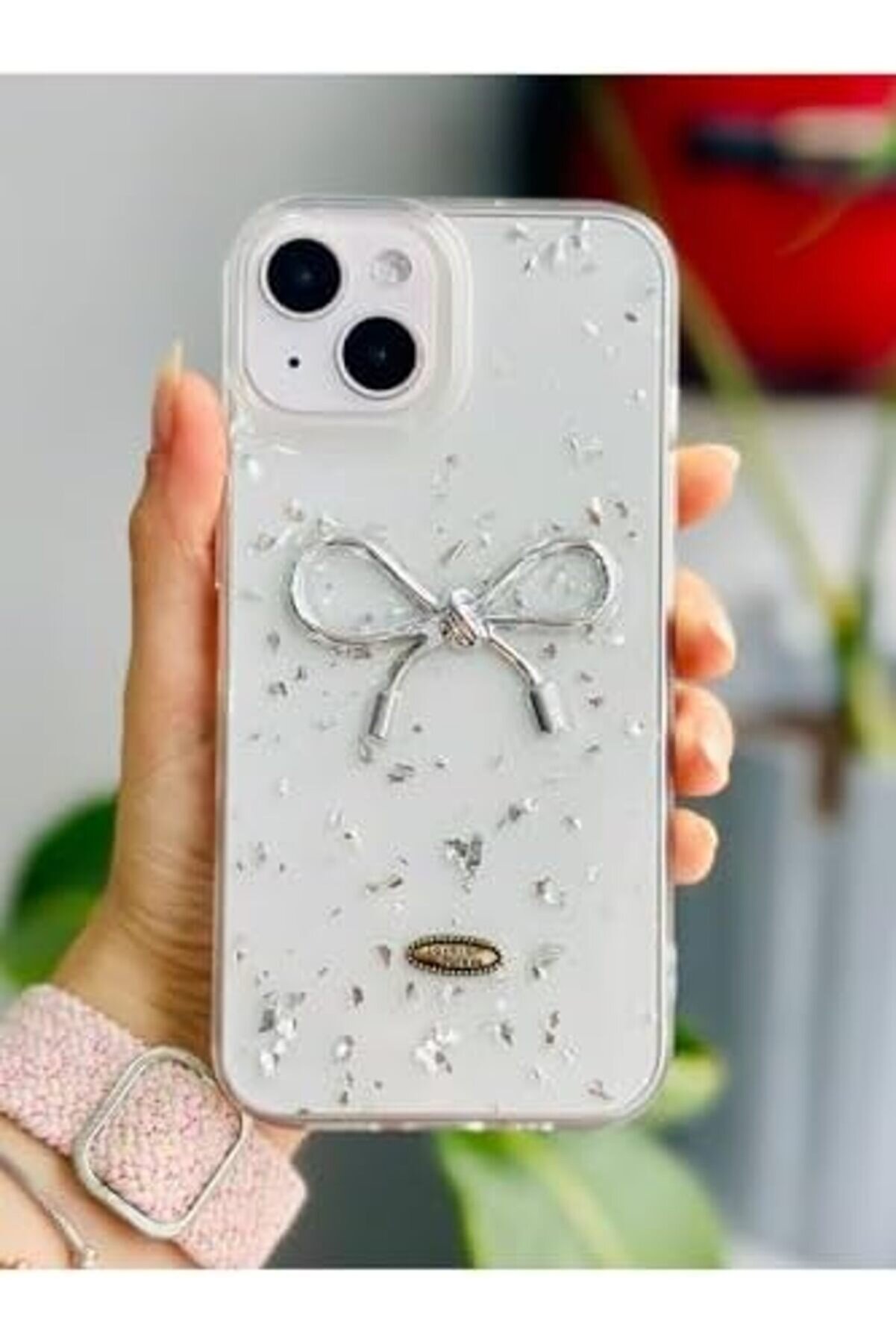 Aksesuar 13-14 - 15 İle Uyumlu Şeffaf Si̇mli̇ Epoksi̇li̇ Telefon Kılıfı 1014773