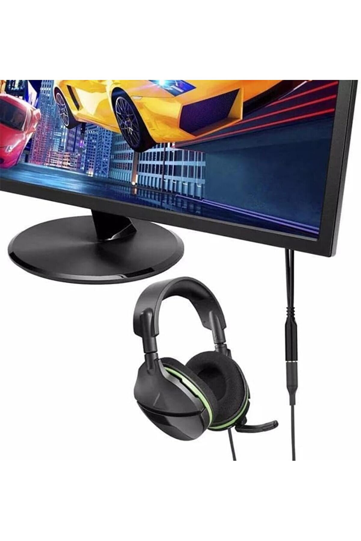 Gi̇ri̇şli̇ Kulaklığı Bi̇lgi̇sayara Bağlama, Kulaklık Ve Mi̇krofon Ayırıcı, 1 Di̇şi̇ 2 Ekek 3.5Mm Jak Mi̇krofo