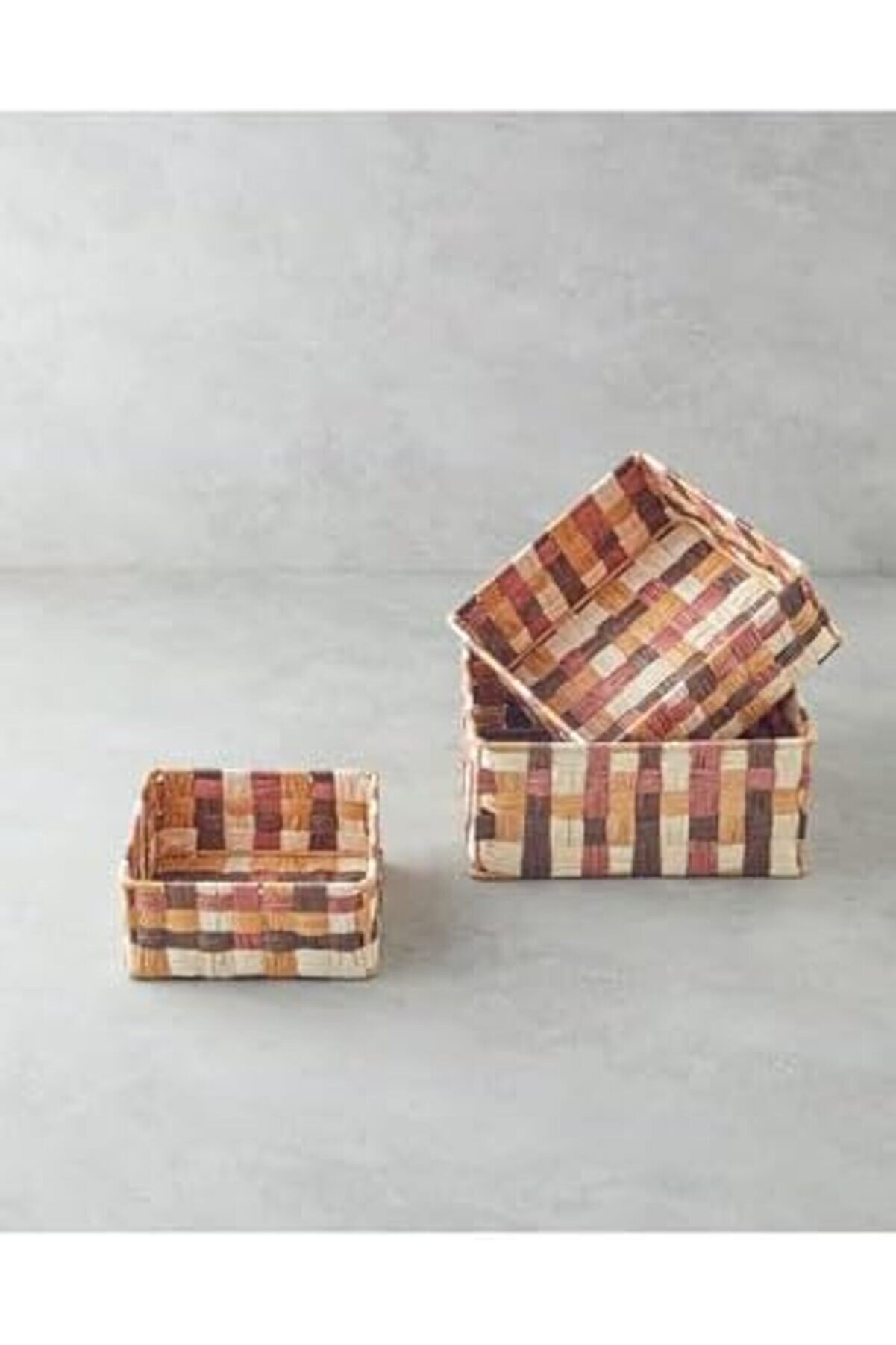 Modern Kağıt Ip Sepet Kahve 26X26X12 Cm 1014773