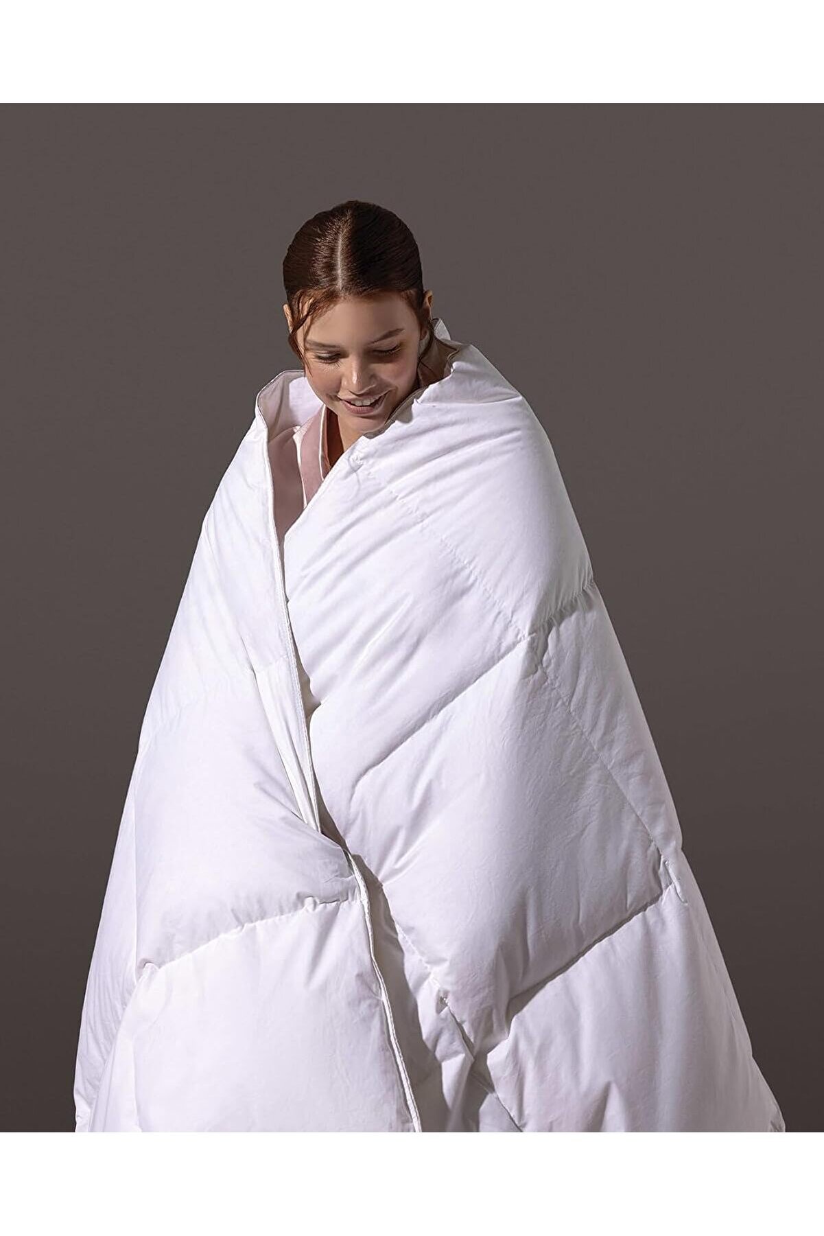 STOREMAX Coco Edmon Çift Kişilik Kaz Tüyü Yorgan - Beyaz 1014773