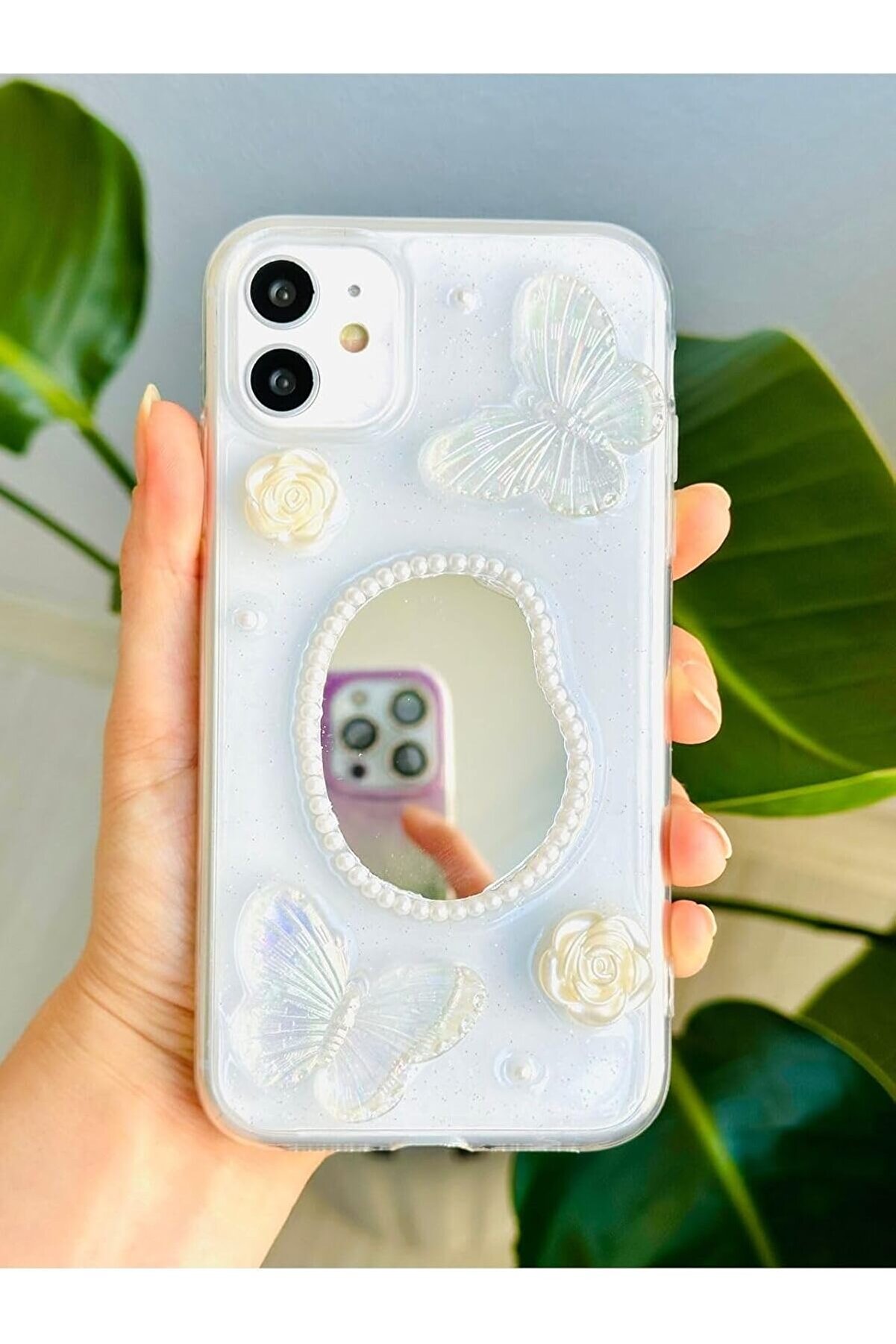 STOREMAX Aksesuar 11 ile Uyumlu 3d Oyuncak Aynalı Kelebek Tasarımlı Yumuşak Silikon Kılıf 1014773