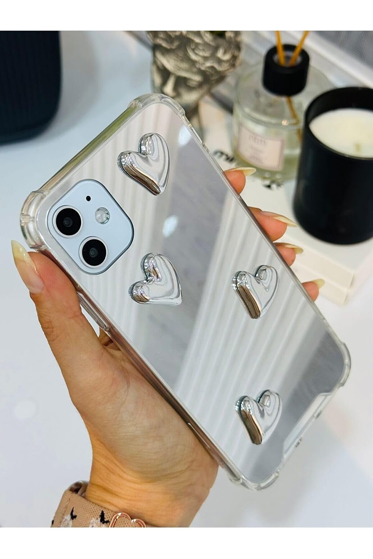 STOREMAX Aksesuar 11 ile Uyumlu Aynalı Tasarım Darbe Önleyici Silikon Kılıf 1014773