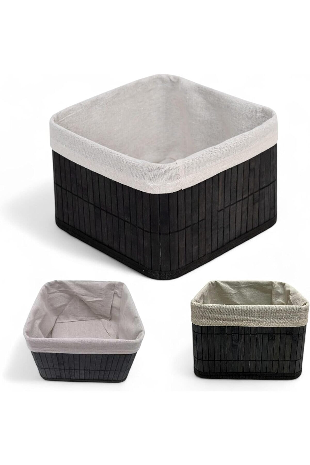 STOREMAX mrtshoppng Bambu Çok Amaçlı Saklama Kutusu Düzenleyici Kare Organizer, Dekoratif Bambu Düzenleyici S