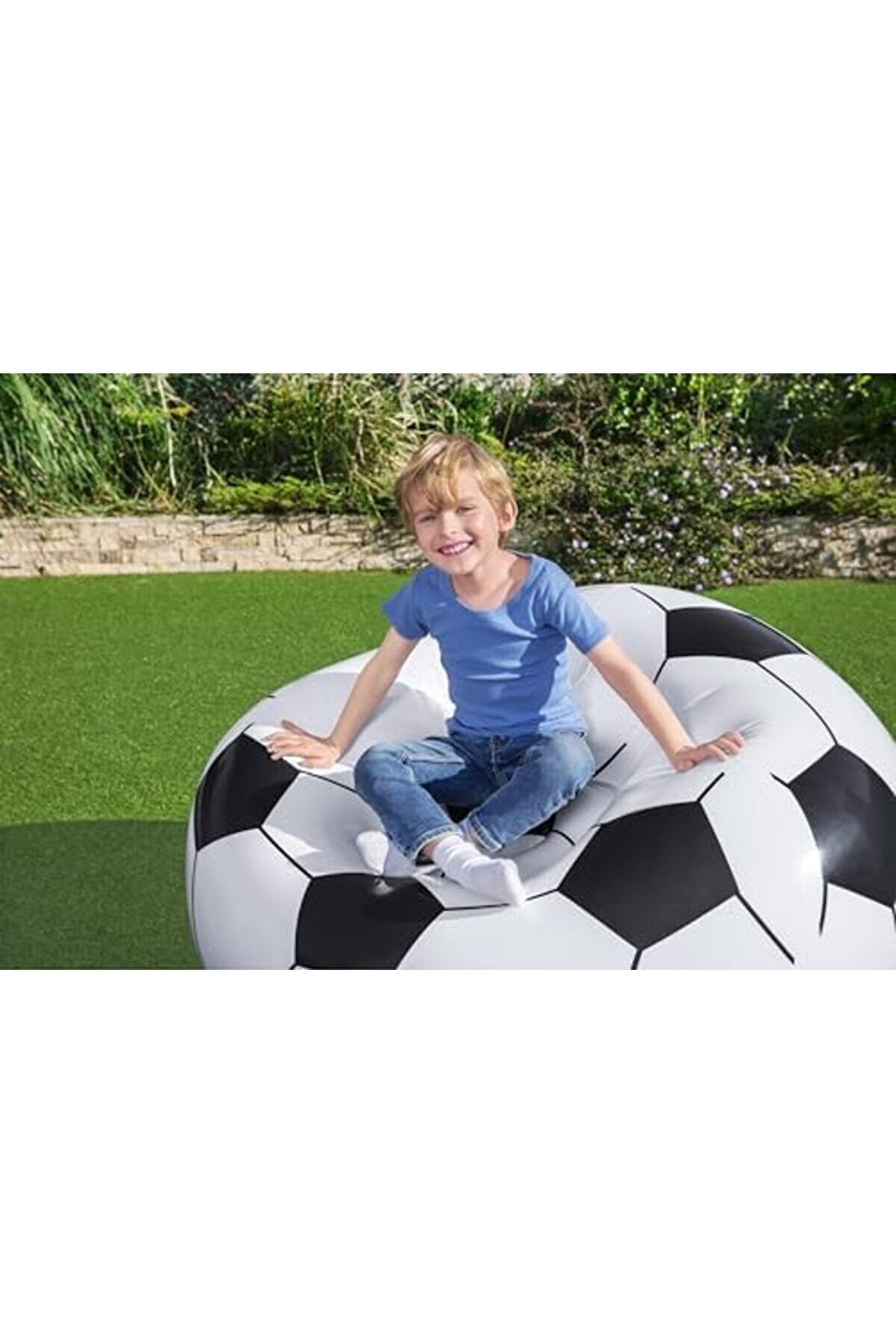 Up In & Over Beanless Futbol Topu Koltuğu, 114 X 112 X 66 Cm, Futbol Hava Koltuğu, Si̇yah/Beyaz 1014