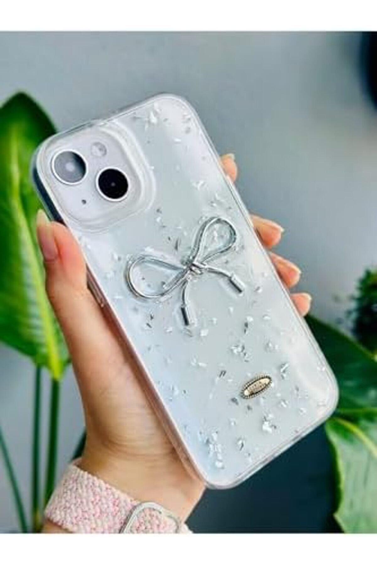 Aksesuar 13-14 - 15 İle Uyumlu Şeffaf Si̇mli̇ Epoksi̇li̇ Telefon Kılıfı 1014773