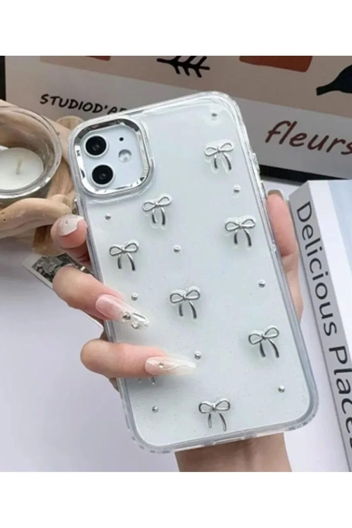 STOREMAX Aksesuar 11 Şeffaf Mini Fiyonk Epoksili Oyuncaklı Silikon Kılıf 1014773