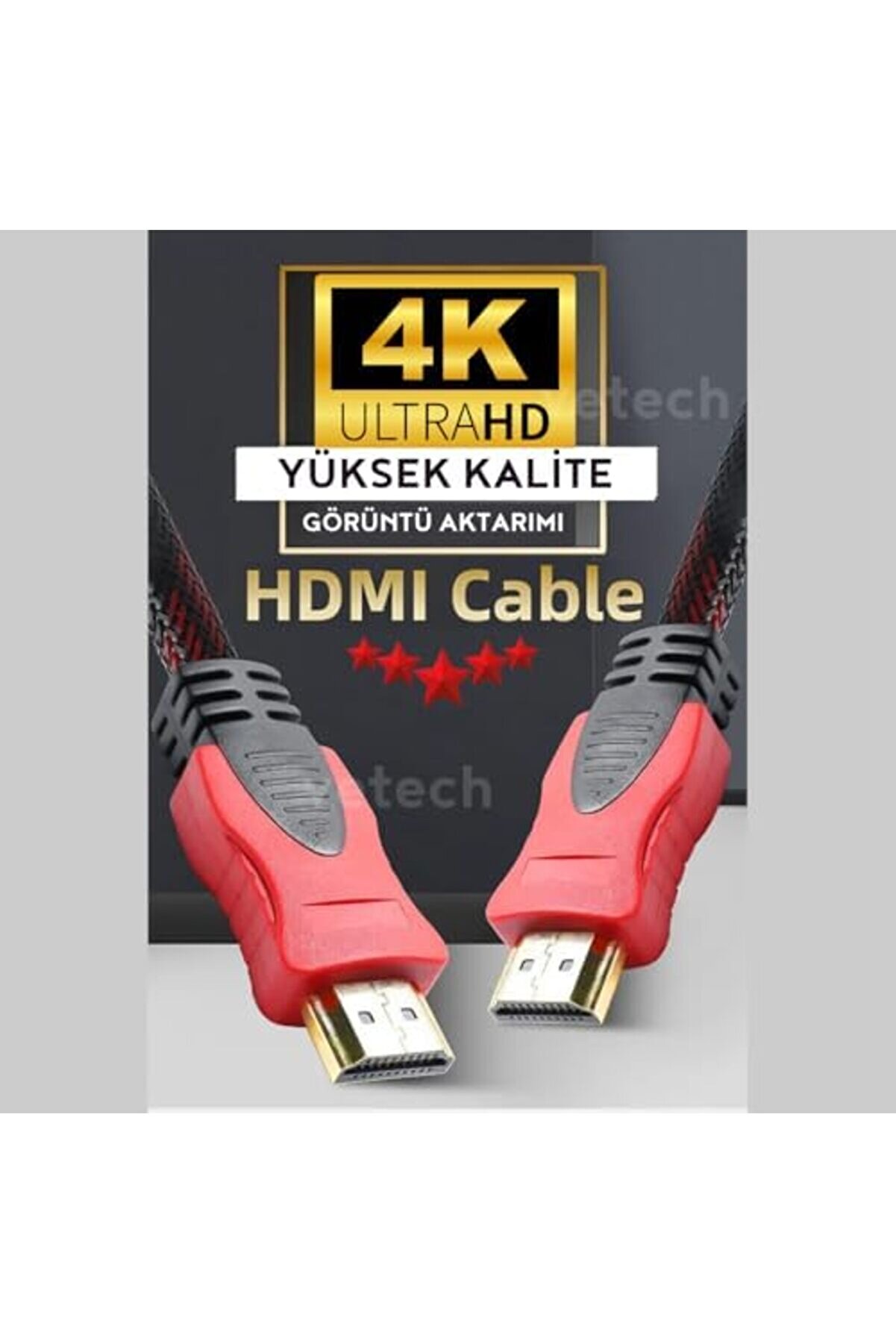 Eli̇zzashop Hdmı Kablo Örgü Sargılı Dayanıklı Full Hd Televi̇zyon/Moni̇tör/Tv Hdmi̇ Kablosu/Uydu Alıcısı