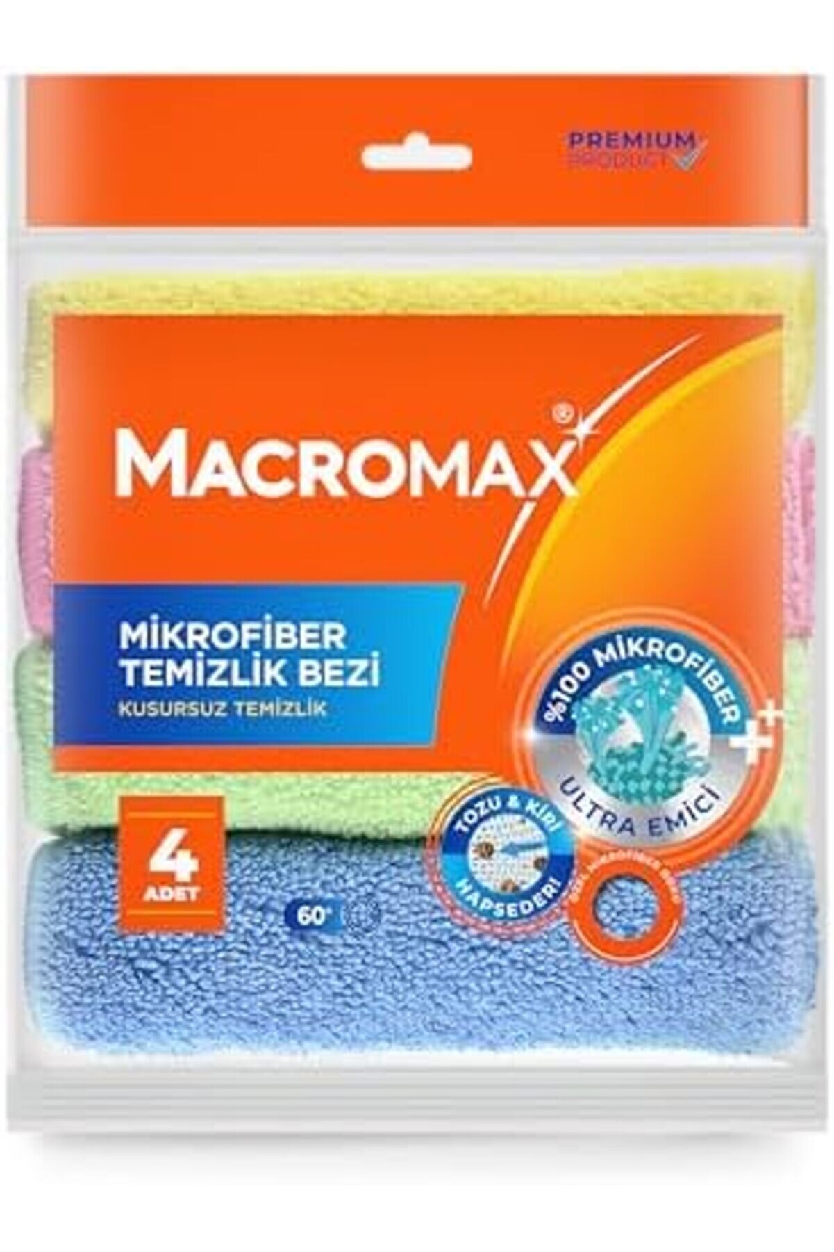 Mi̇krofi̇ber Temi̇zli̇k Bezi̇ 4 Lü Paket, Çok Amaçlı Toz Alma Ve Yüzey Si̇lme Bezi̇ 1175713