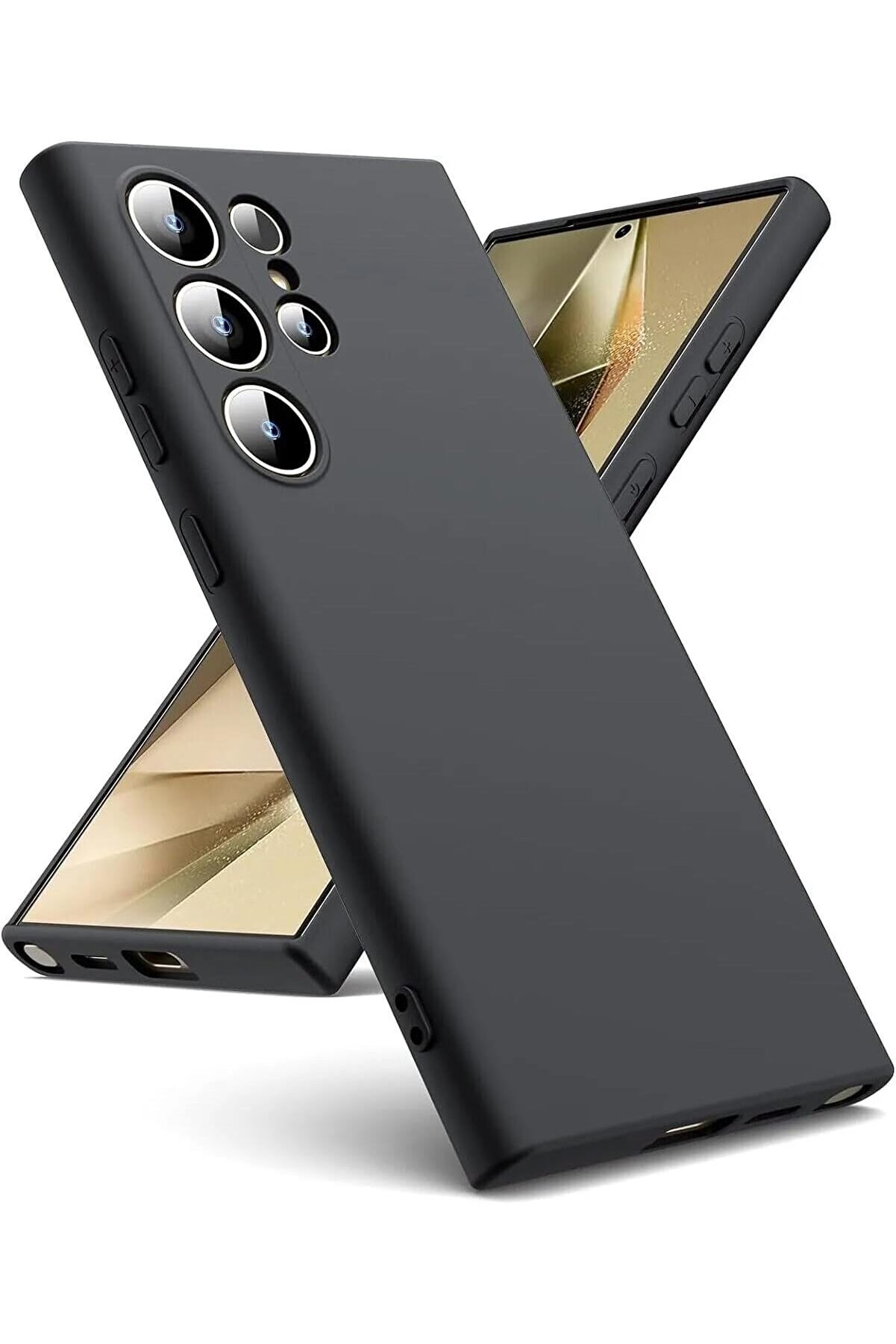 STOREMAX AKSESUAR S24 Ultra ile Uyumlu İçi Kadife Kamera Korumalı Lansman Silikon Kılıf Yapılı Tam Koruma Sağ