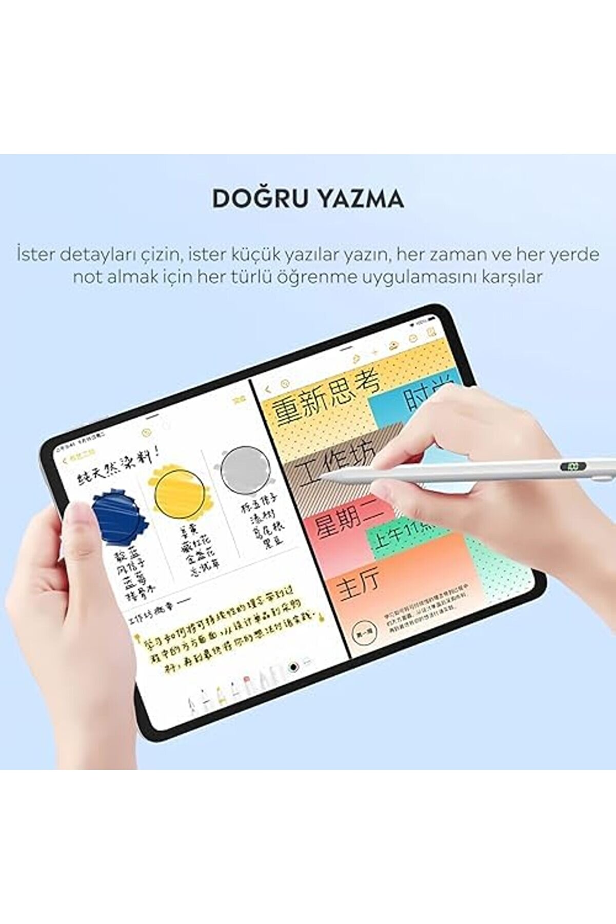 İpad(2018-2024) İçi̇n Stylus Kalem,İpad Pro 11/13İnç M4,İpad Ai̇r 11/13 İnç M2,İpad10/9/8/7/6,İpad Ai̇r