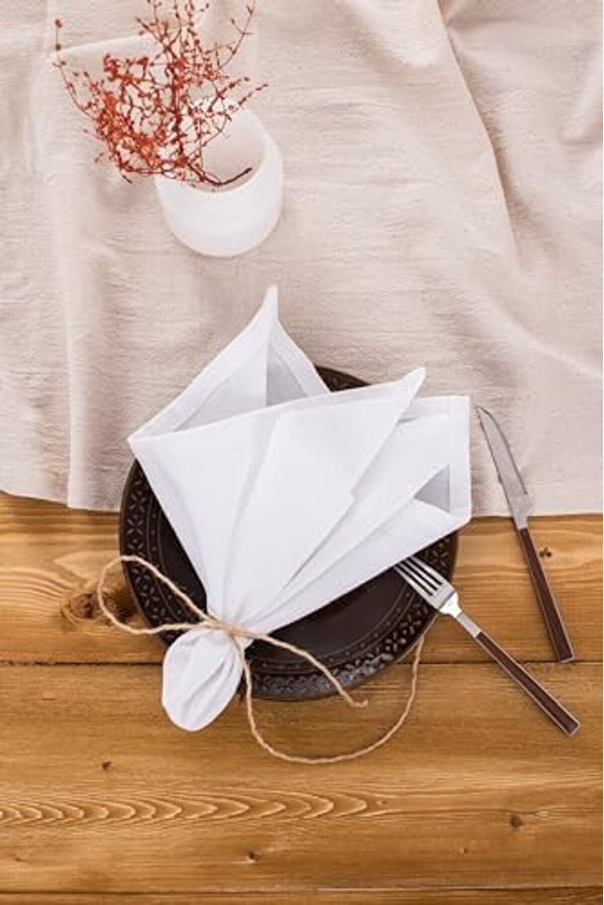 6 Lı Premi̇um Peçete 40 X 40 (Beyaz) 1014773