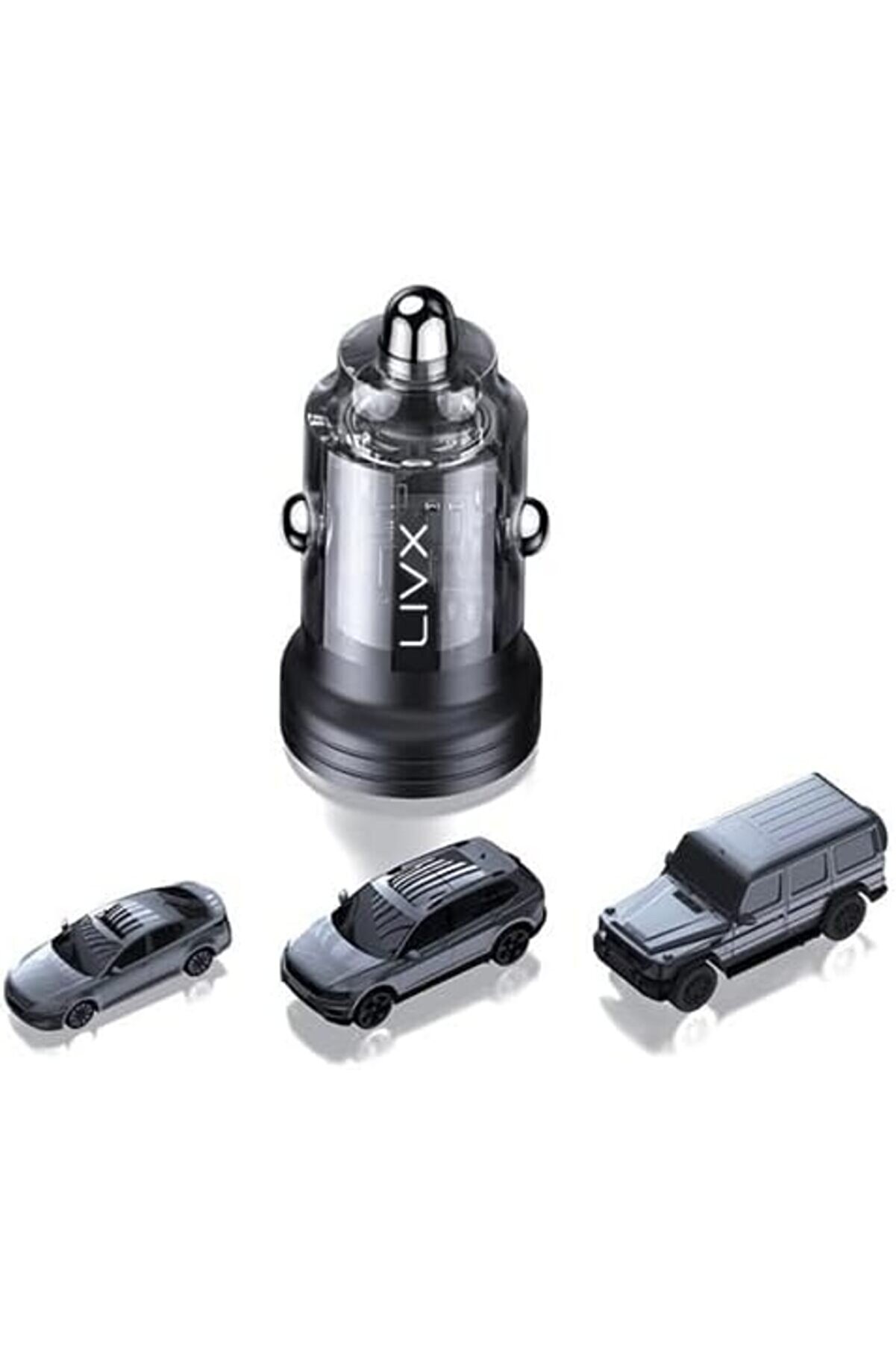 Transparent 45W Pd/Qc Mi̇ni̇ Araç Şarj Ci̇hazı Ve 50Cm Hızlı Şarj Kablosu L35 - Blt-50 1014773