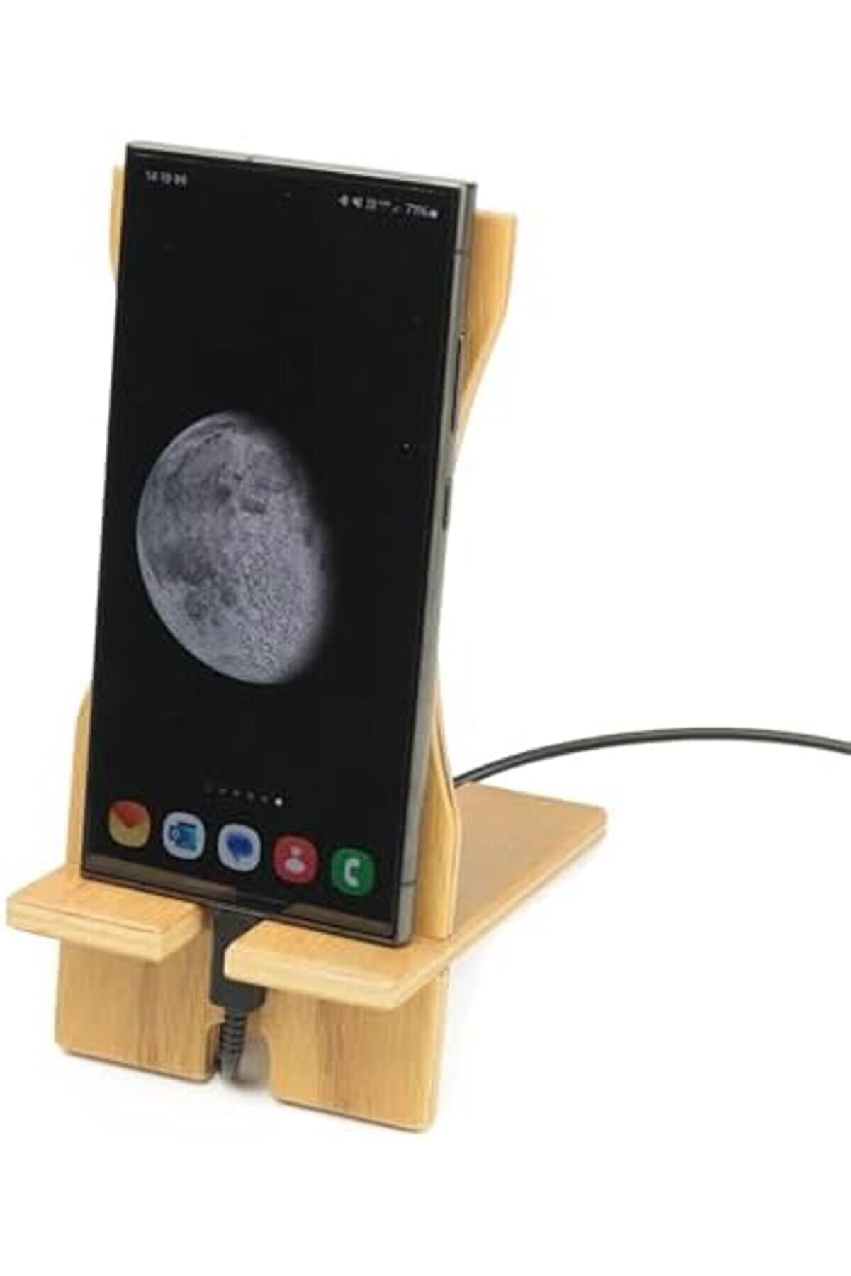 Mrtshoppng Telefon Tutucu, Çalışma Masası, Deli̇kli̇, Çıkarılabi̇li̇r Ahşap Cep Telefonu Tutucu, Masa, C