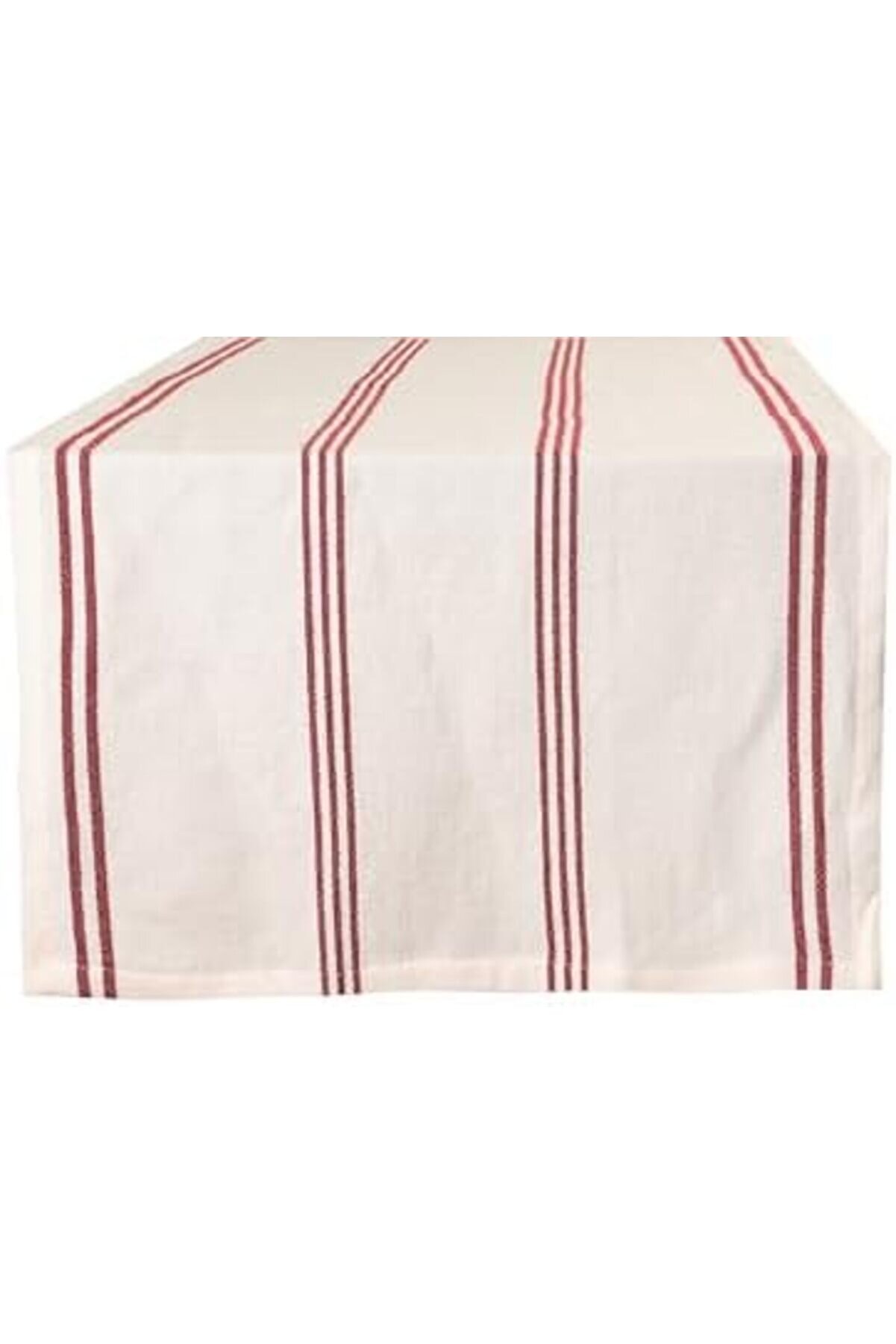Chanti̇lly Kırmızı Çi̇zgi̇li̇ Pamuk Runner 50X150Cm 1014773