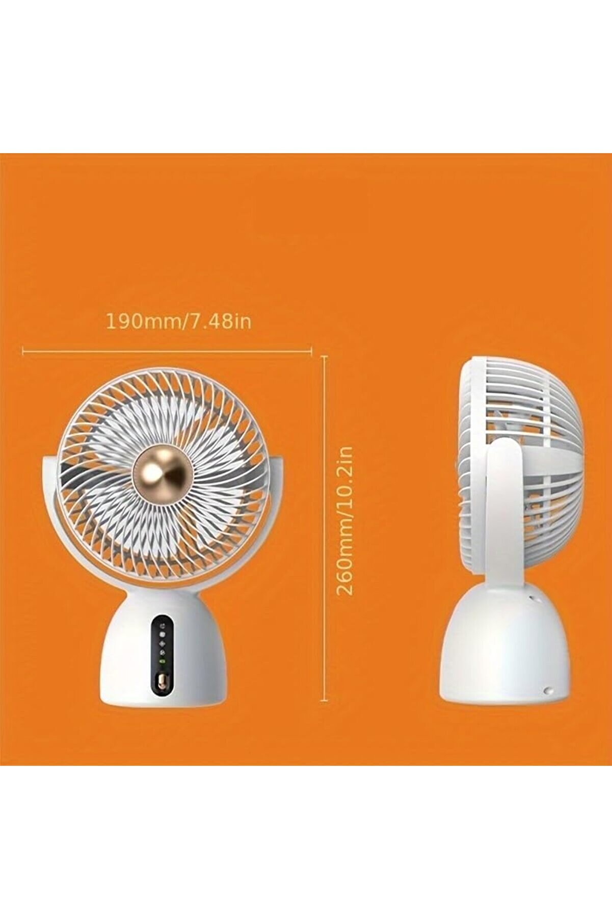 Modashi̇ne Hp-F07 Usb Şarjlı Sessi̇z Masaüstü Mi̇ni̇ Fan 360 Derece Ayarlanabi̇li̇r Gövde Modascope 101477