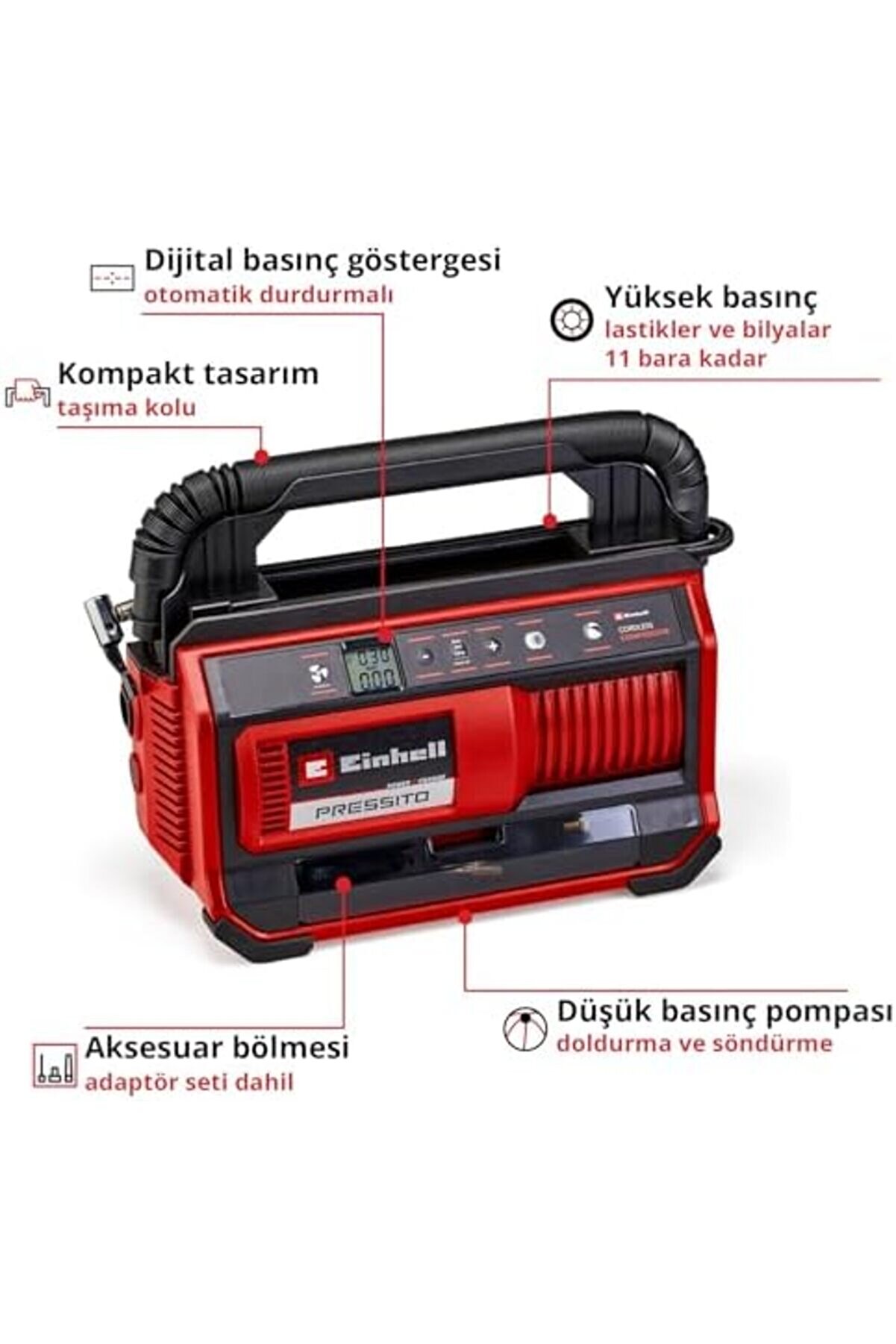 Pressıto 18/25 Power X- Ak&uuml;l&uuml; Hava Kompres&ouml;r&uuml; - 402