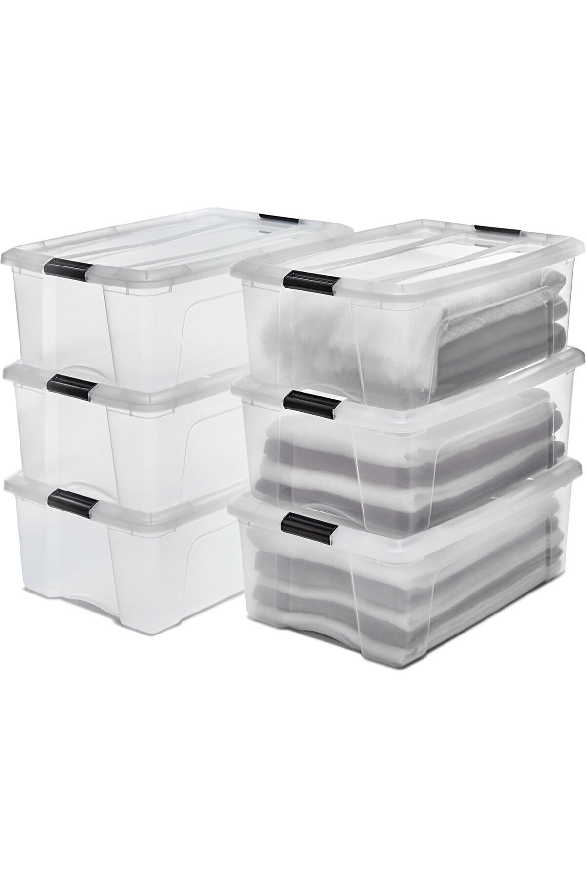 Ohyama, 6 Lı Set İsti̇flenebi̇li̇r Saklama Kutuları Kli̇k Ki̇li̇tli̇ &ndash; New Top Box Ntb-30 &ndash; Plasti̇k, Ş