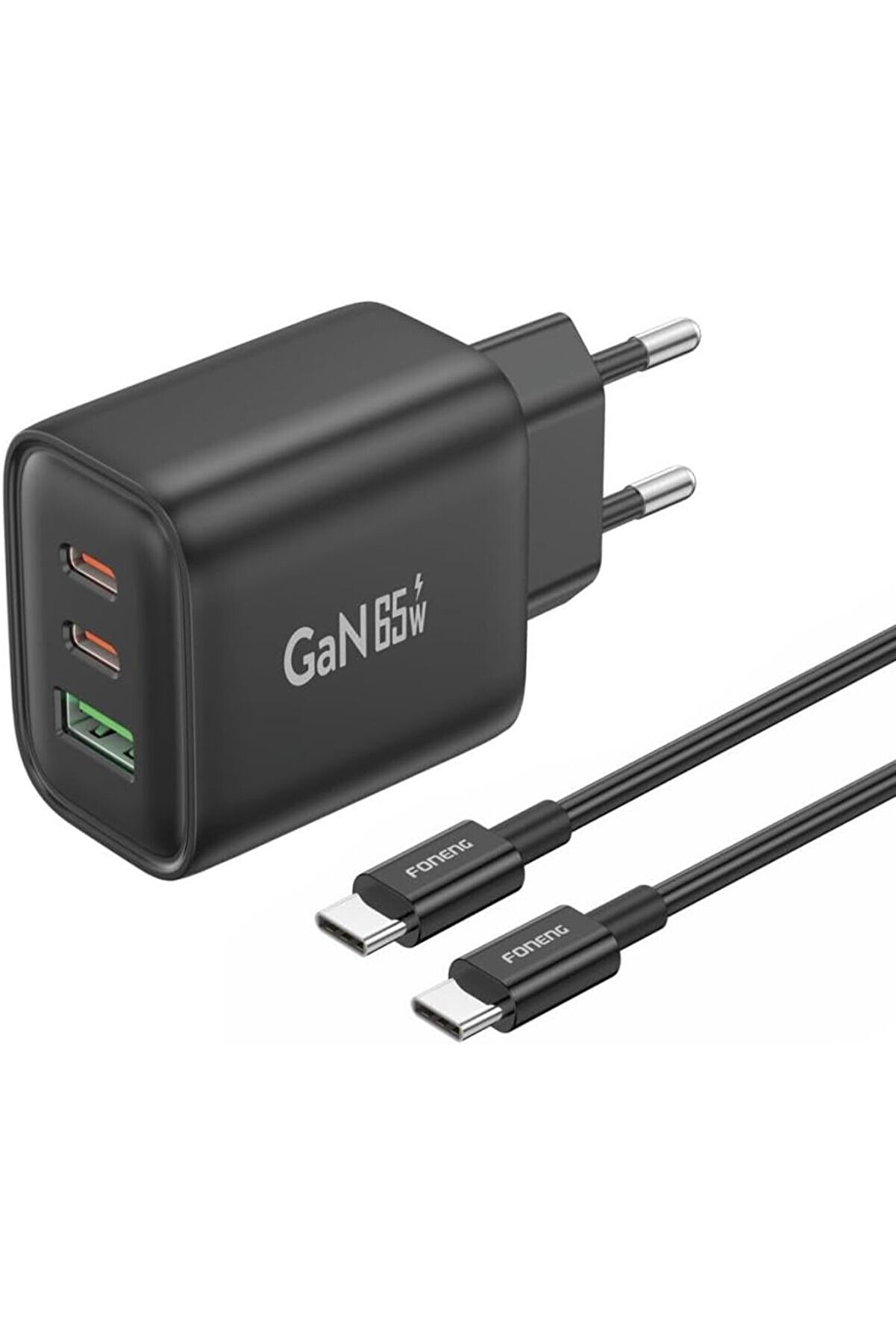 STOREMAX GAN10 Gan 65W 2xtype-C 1xusb 3 Girişli Hızlı Şarj - Siyah 1014773