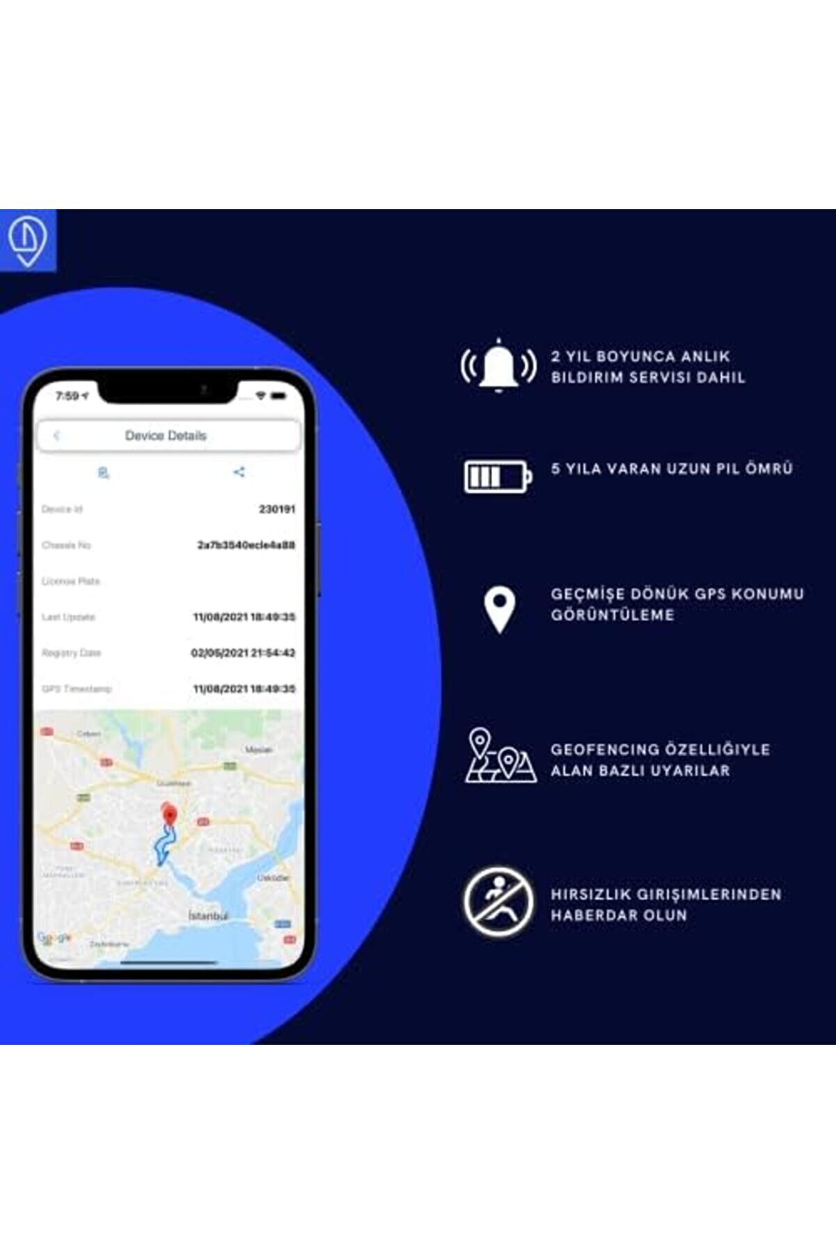 Remora 2-5 Yıla Varan Uzun Pi̇l Ömürlü Düşük Güç Tüketen S Taki̇p Ci̇hazı - Geofenci̇ng, Fi̇zi̇ksel Şok Ve