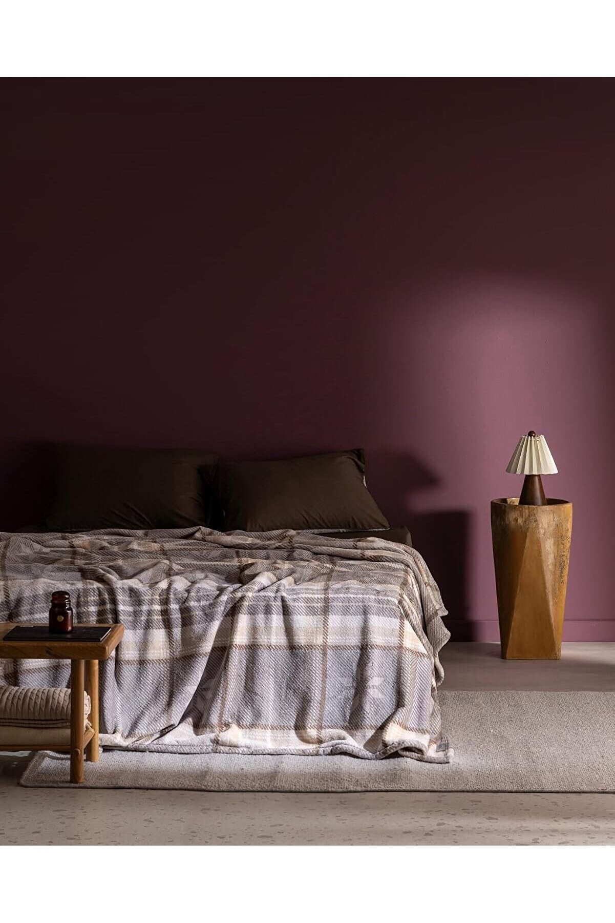 STOREMAX Coco Delit &Ccedil;ift Kişilik Polar Baskılı Battaniye Gri 1014773