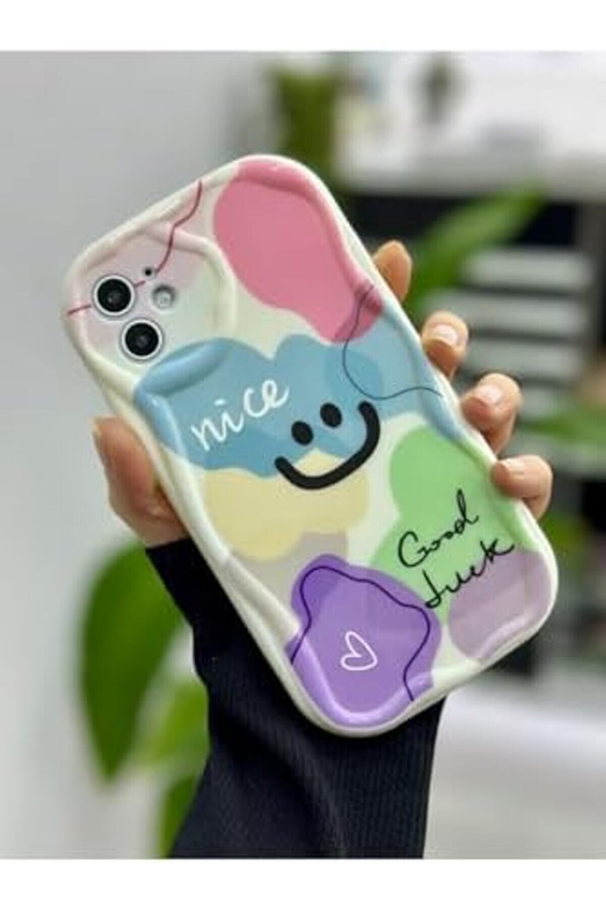 Aksesuar 11 İle Uyumlu Darbe Önleyi̇ci̇ Smi̇le Baskılı Si̇li̇kon Kılıf 1014773