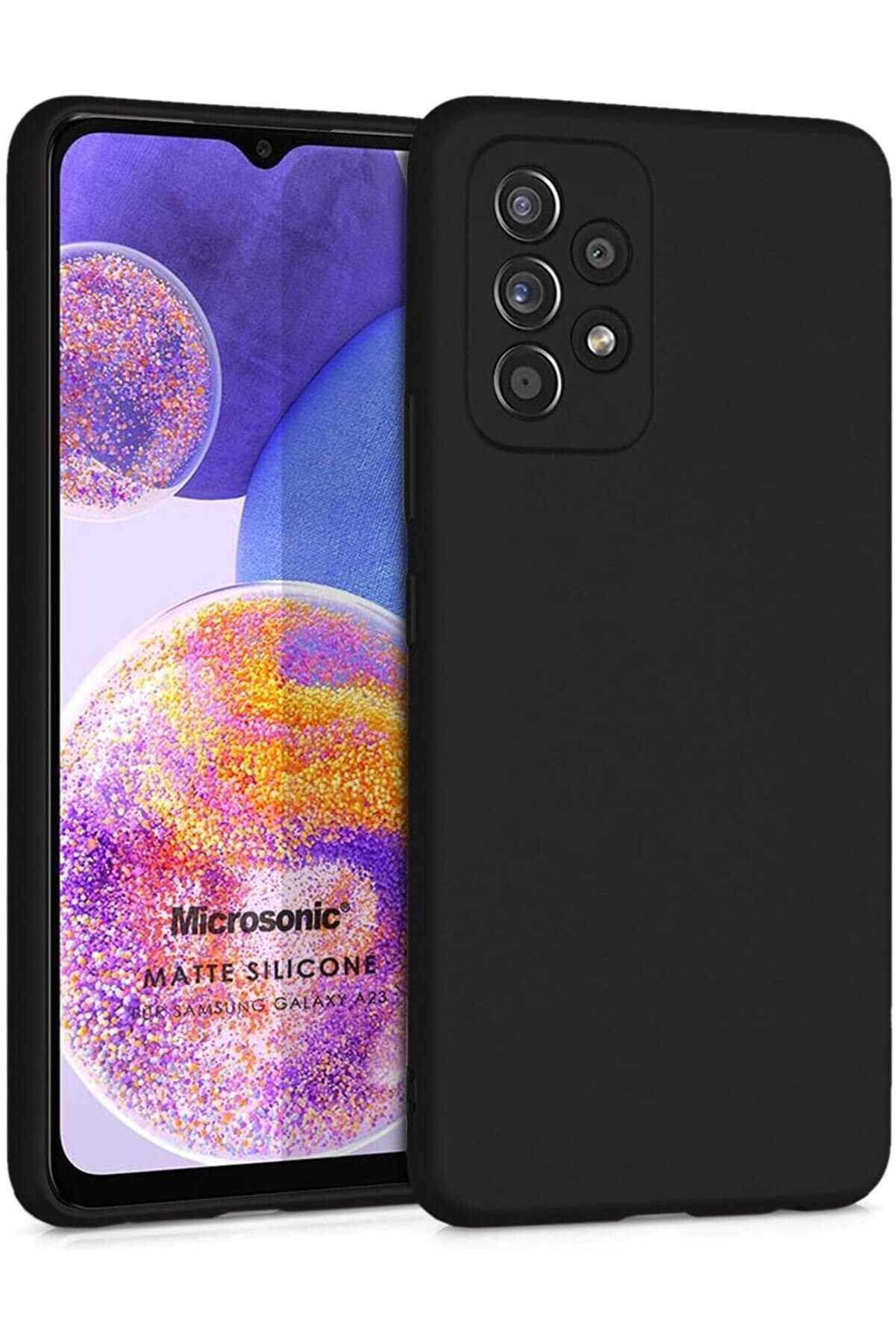 Si̇li̇cone A23 İ&ccedil;i̇n Kılıf Si̇yah [ A23 İle Uyumlu Kılıf - Si̇yah] 1014773