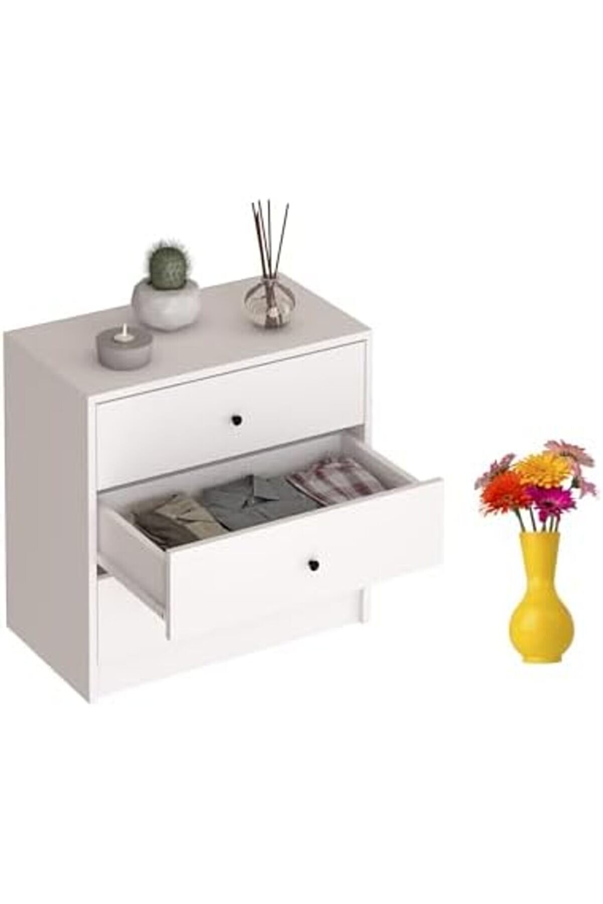 Sfr103-Beyaz 3 Çekmeceli̇ Şi̇fonyer Komodi̇n 1014773