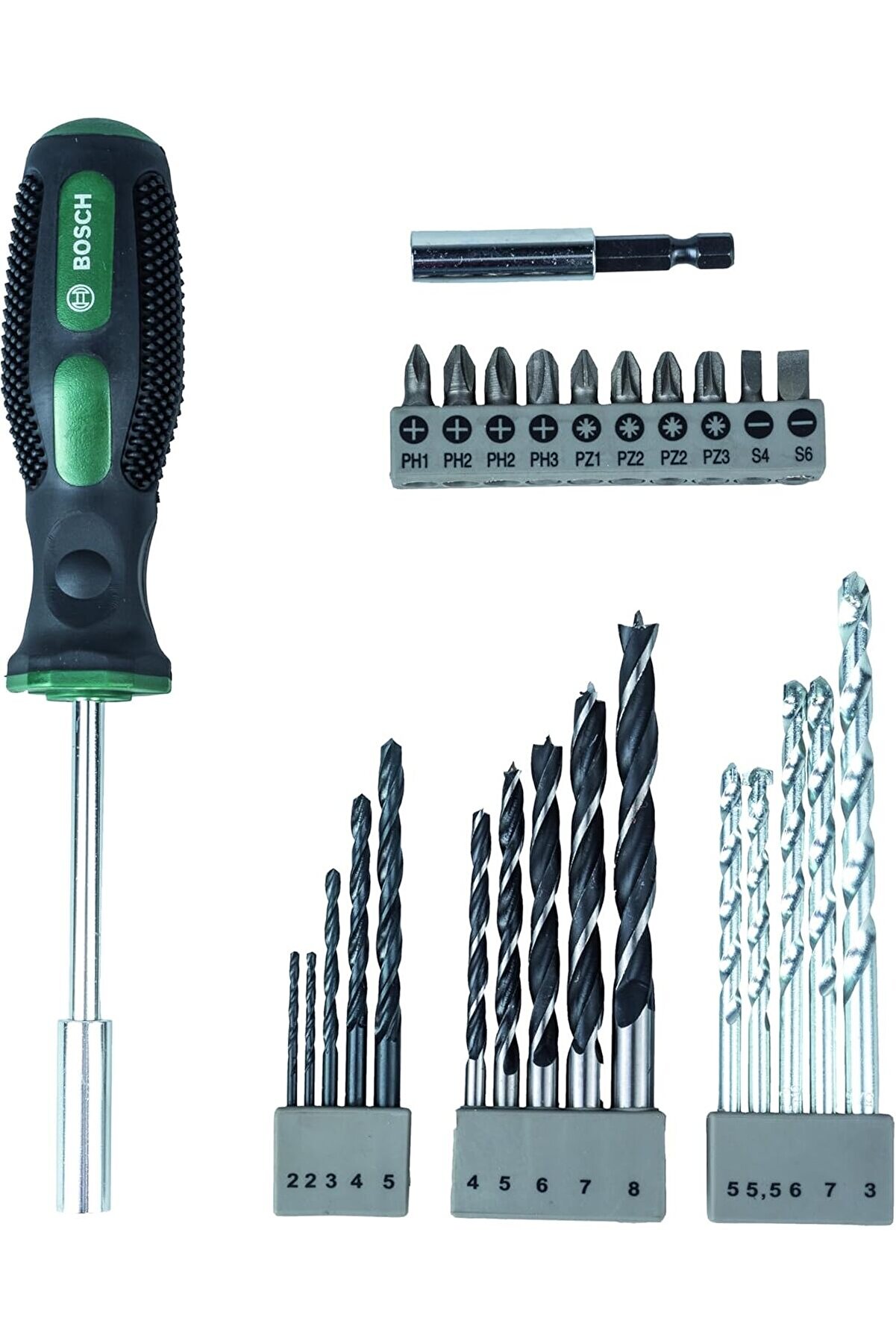 STOREMAX Professional Accessories - 27 Parça Tornavidalı Vidalama ve Matkap Ucu Seti, Gümüş 1175713