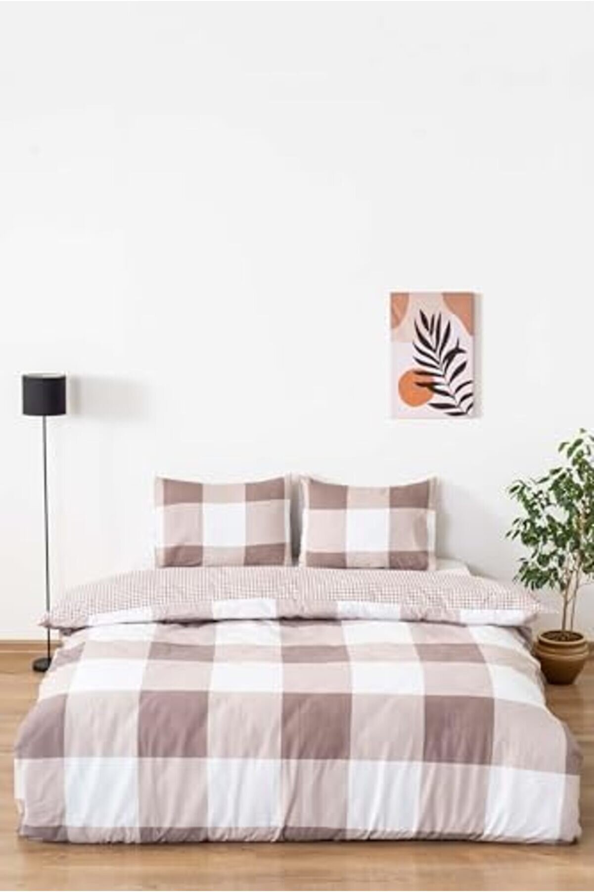 Kahve Çi̇ft Ki̇şi̇li̇k Nevresi̇m Takımı Pamuklu 1014773