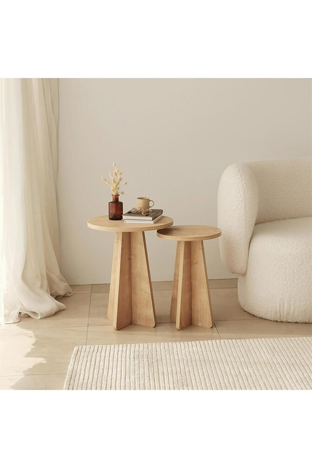 STOREMAX Mushroom 2 Li Sehpa/Safir Meşe 1014773