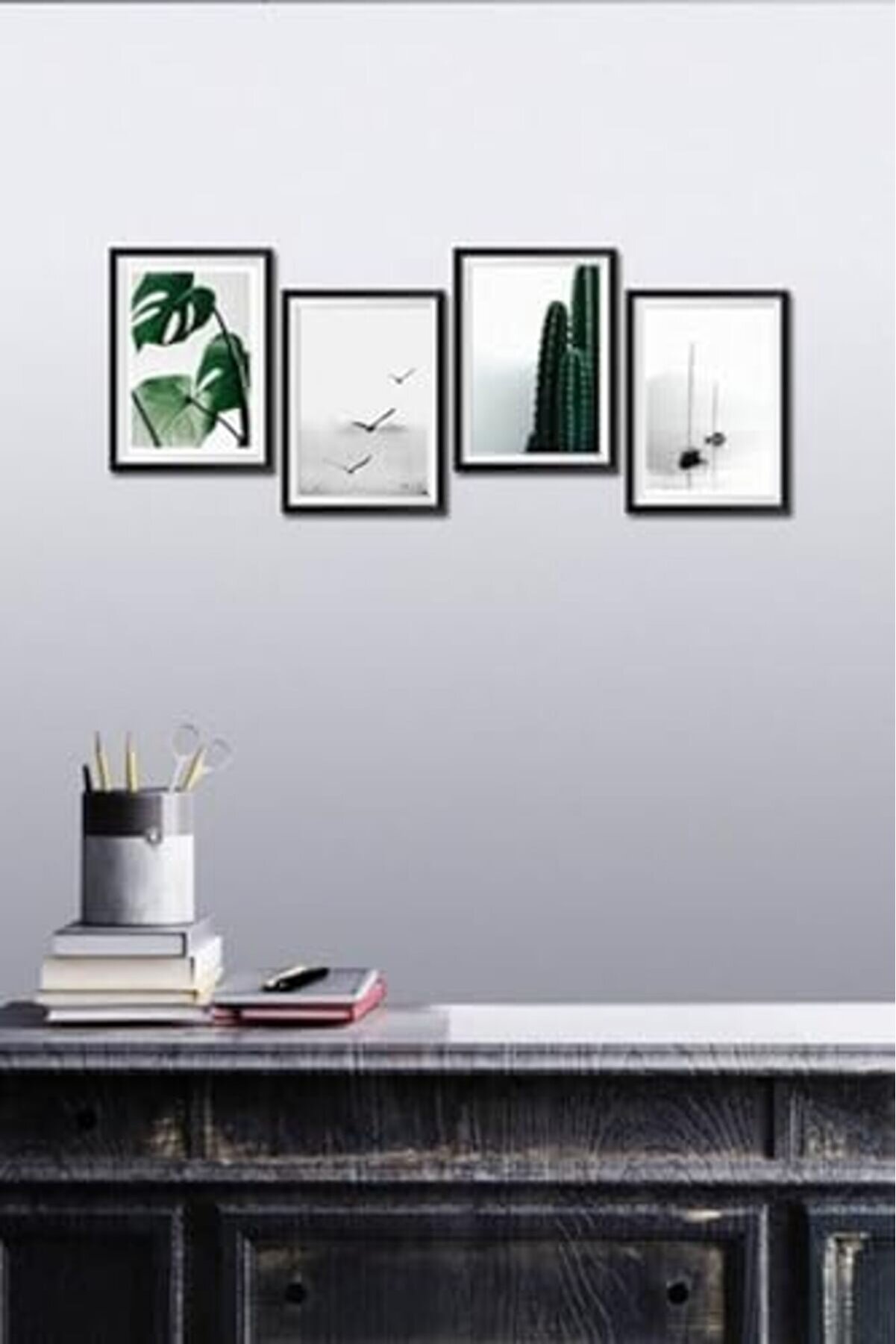 4 Parça Dekorati̇f Mdf Tablo Seti̇ Çerçeve Görünümlü Dekoli̇adkd