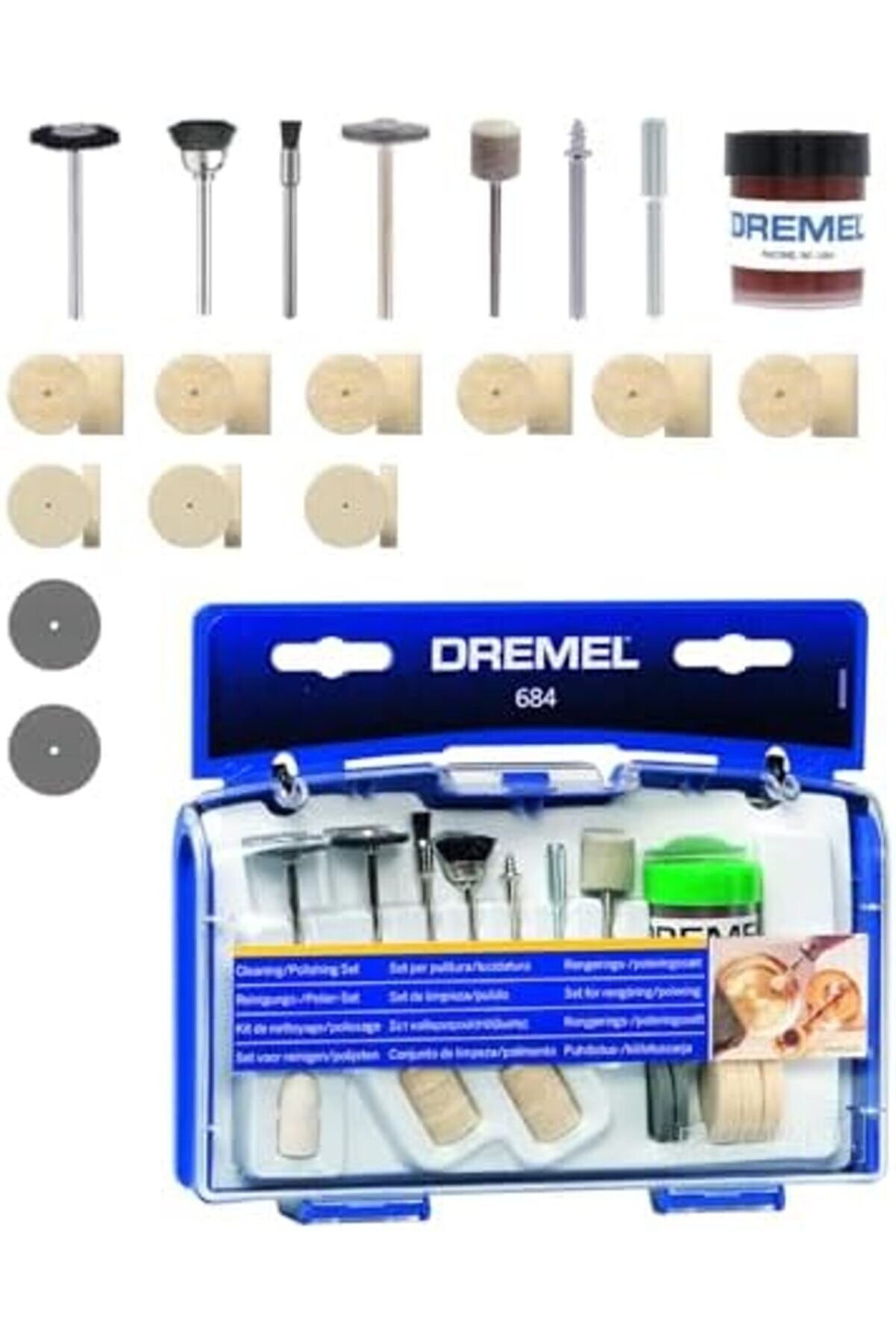 684 Parlatma Aksesuarı, Çok Amaçlı Aletler İçi̇n, Temi̇zli̇k Ve Ci̇lalama İçi̇n 20 Aksesuar Seti̇ 1014773