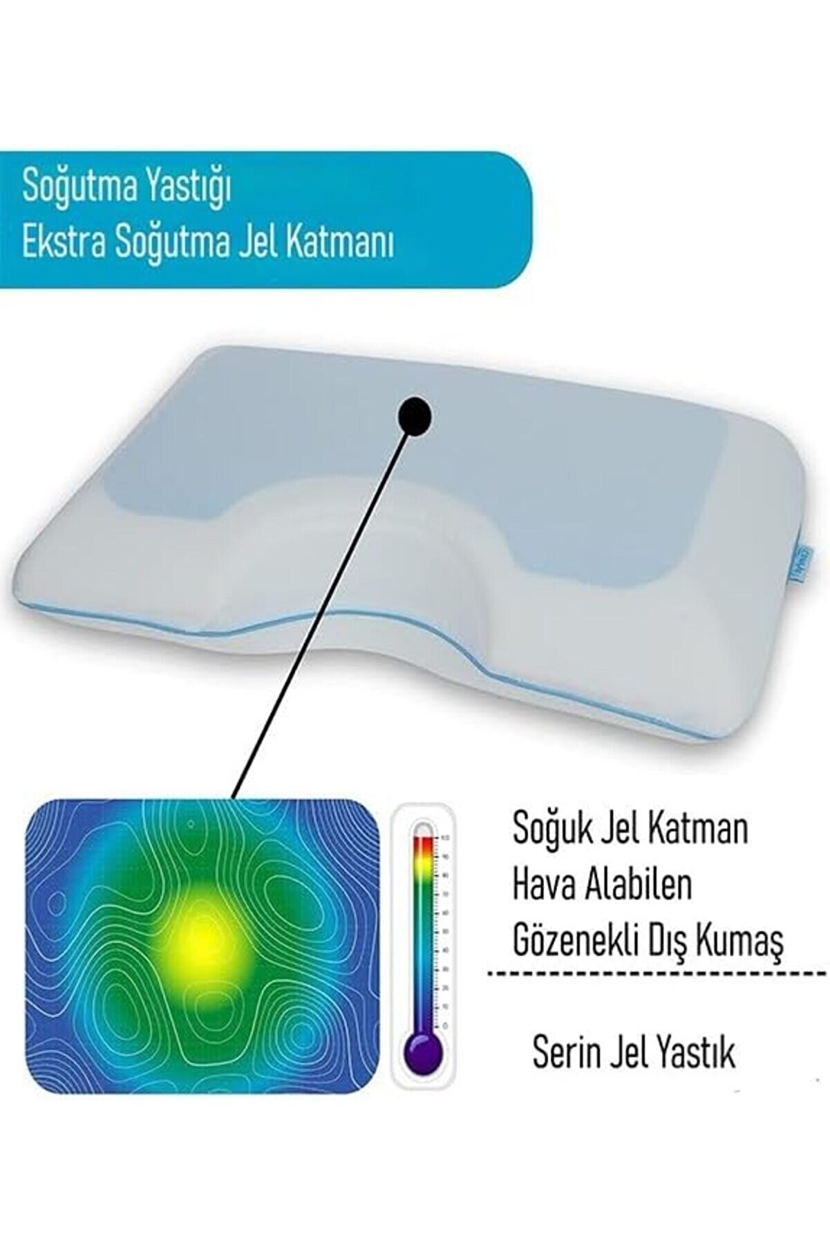 Jel Hafızalı Yastık 60X40X13 Cm 1014773