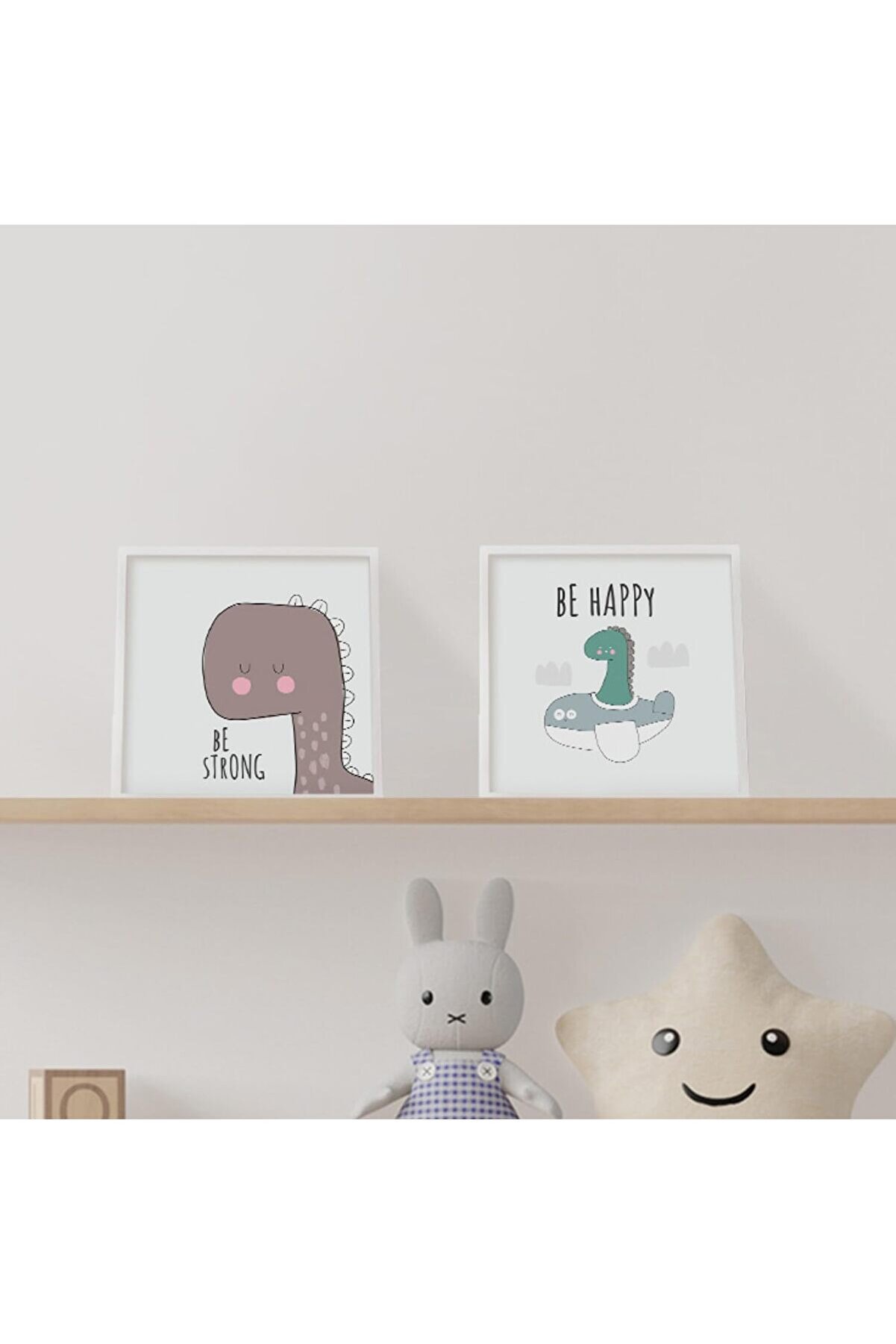 STOREMAX Odasına Özel Minimal Dinozor Tasarımlı Çerçeve 20 x 20 cm 1014773