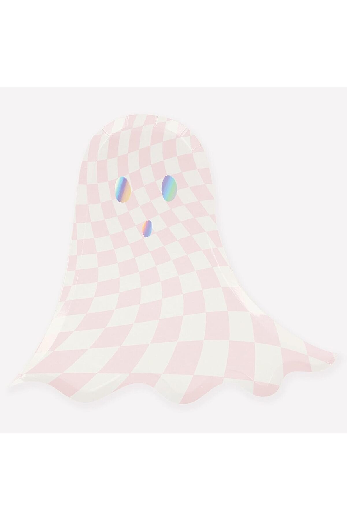 STOREMAX svngsphereshop Meri - Pink Checker Ghost Plates - Pembe Hayalet Tabaklar (8'li) svngsphereshop