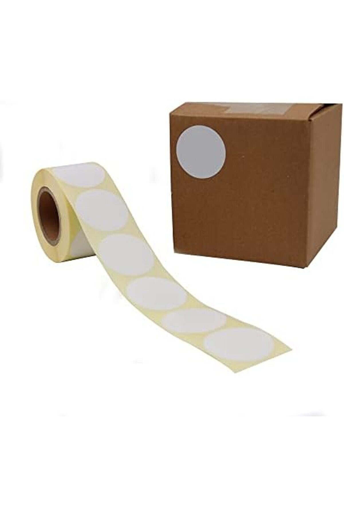 Eti̇ketler , Hazır Al Hızlı Al Kuşe Eti̇ket 40Mm Çap Ruloda 500 Adet 40Mm Kuka Çapında Baskısız Barkod