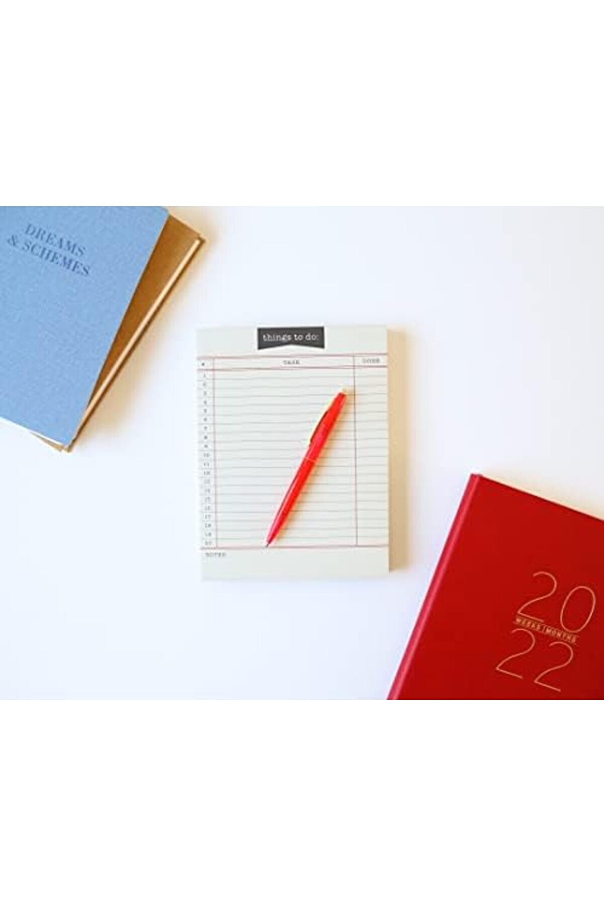 Kütüphane Kartı İçi̇n Not Defteri̇, Yapılacaklar Li̇stesi̇, 150 Yaprak, Görev Planlayıcı, Günlük Düzenle