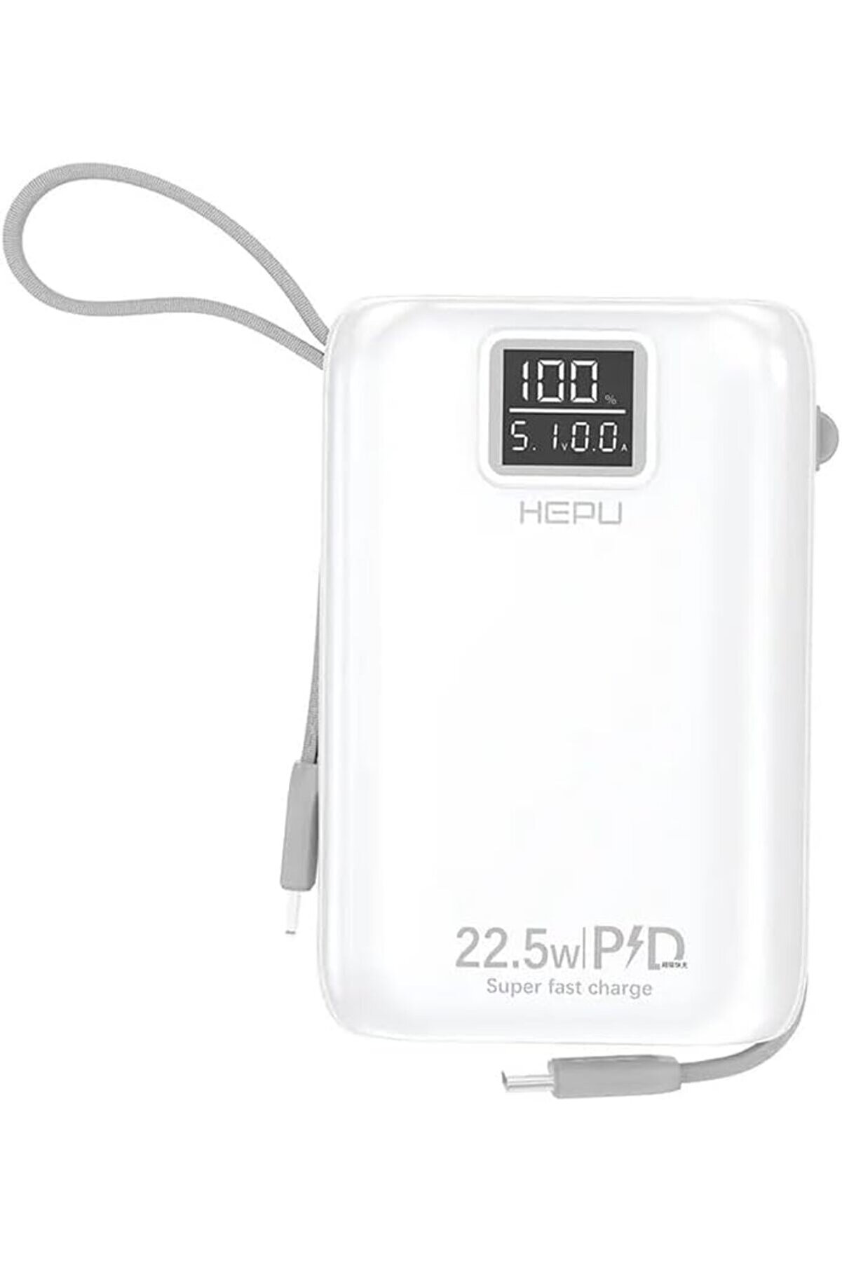 STOREMAX HP-A01 10.000 mAh 22.5W Led Göstergeli Dahili Kablolu Powerbank Hızlı Şarj Destekli Pd Şarj Type C P