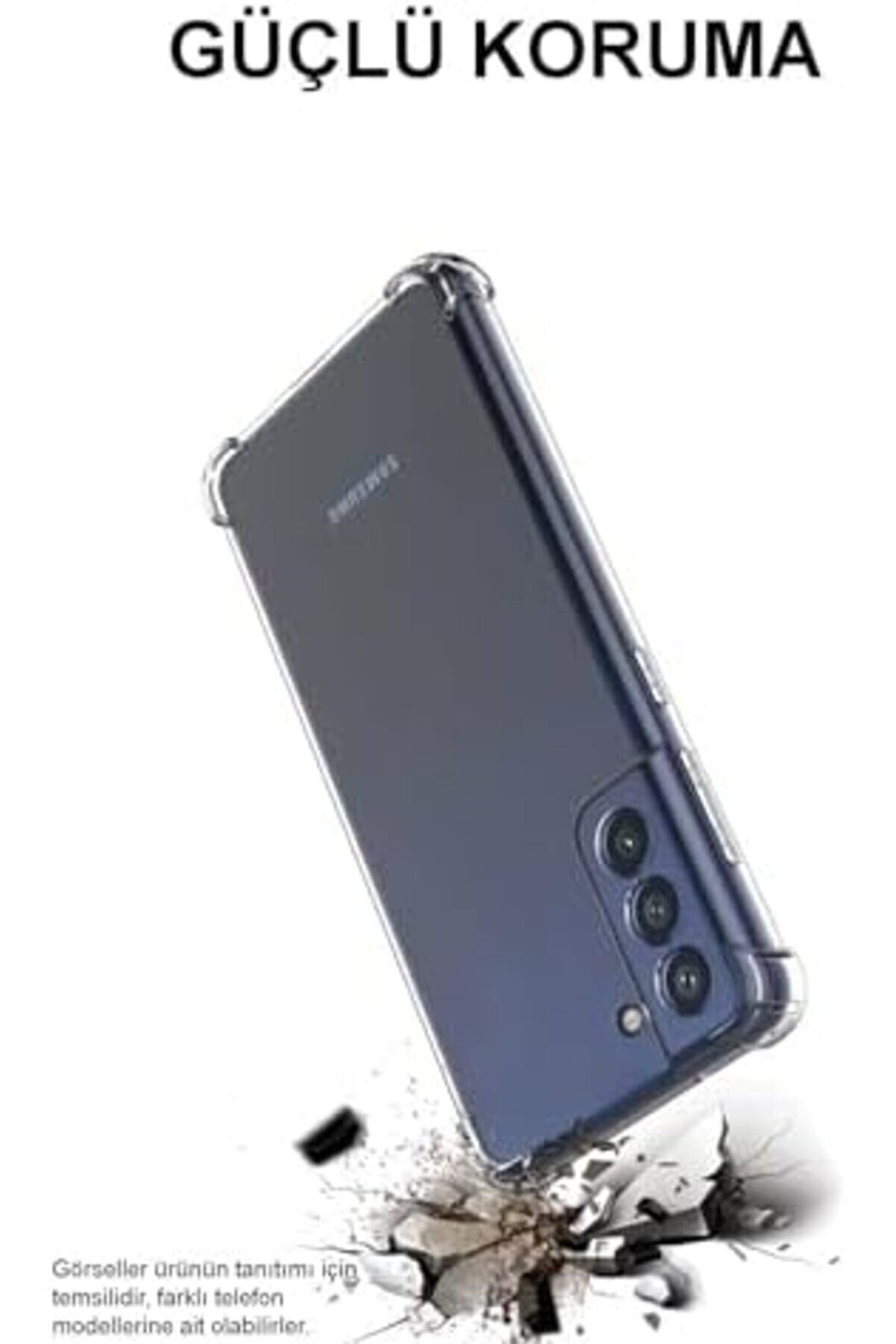 İleti̇şi̇m A15 Kapak Kamera Korumalı Ai̇rbag K&ouml;şe Korumalı Şeffaf Si̇li̇kon Kılıf 1014773