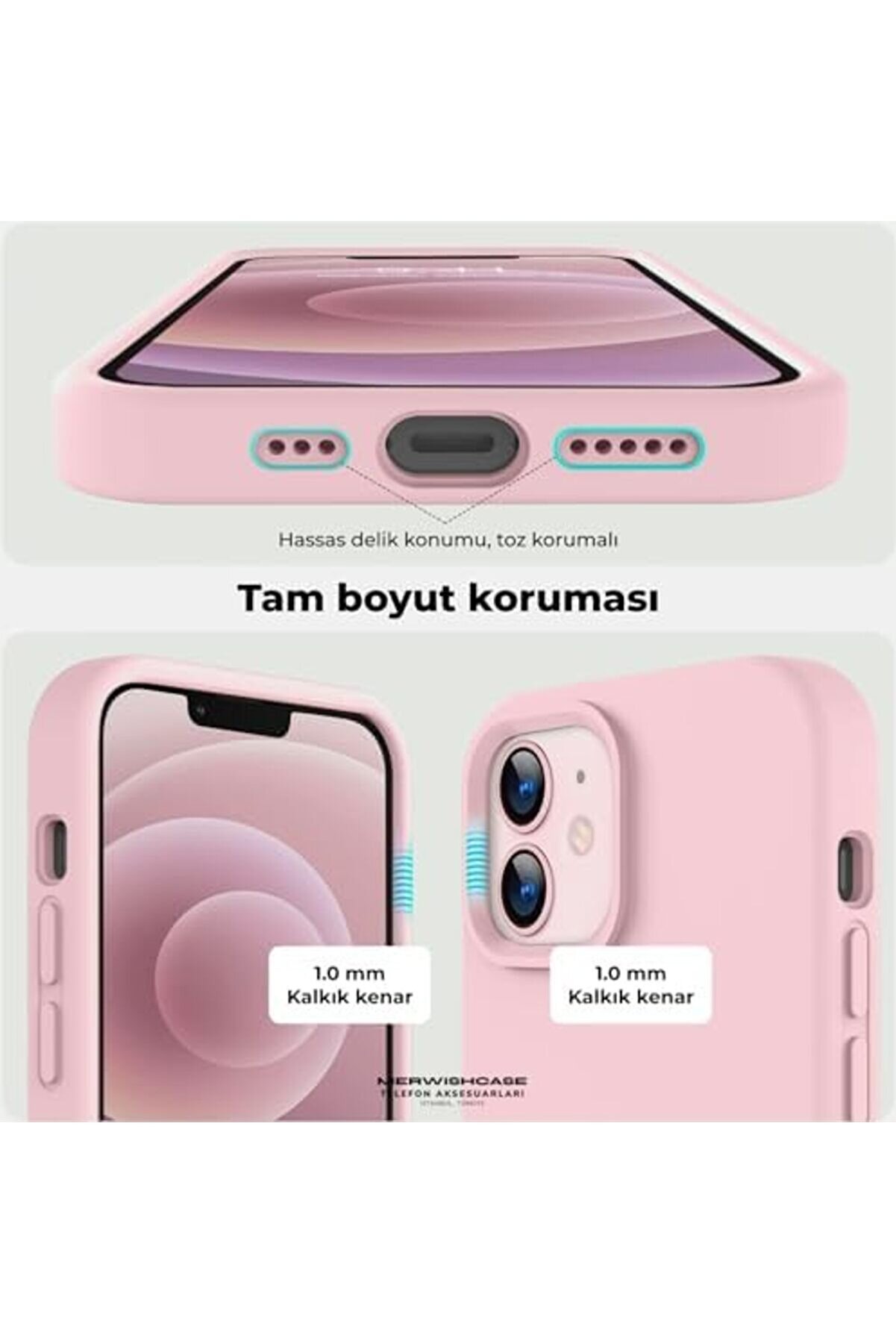 15 Uyumlu Özel İpeksi̇ Dokunuş Hi̇ssi̇ Veren İçi̇ Yumuşak Kadi̇fe Lansman Si̇li̇kon Kılıf Kapak (Kum Pembe)