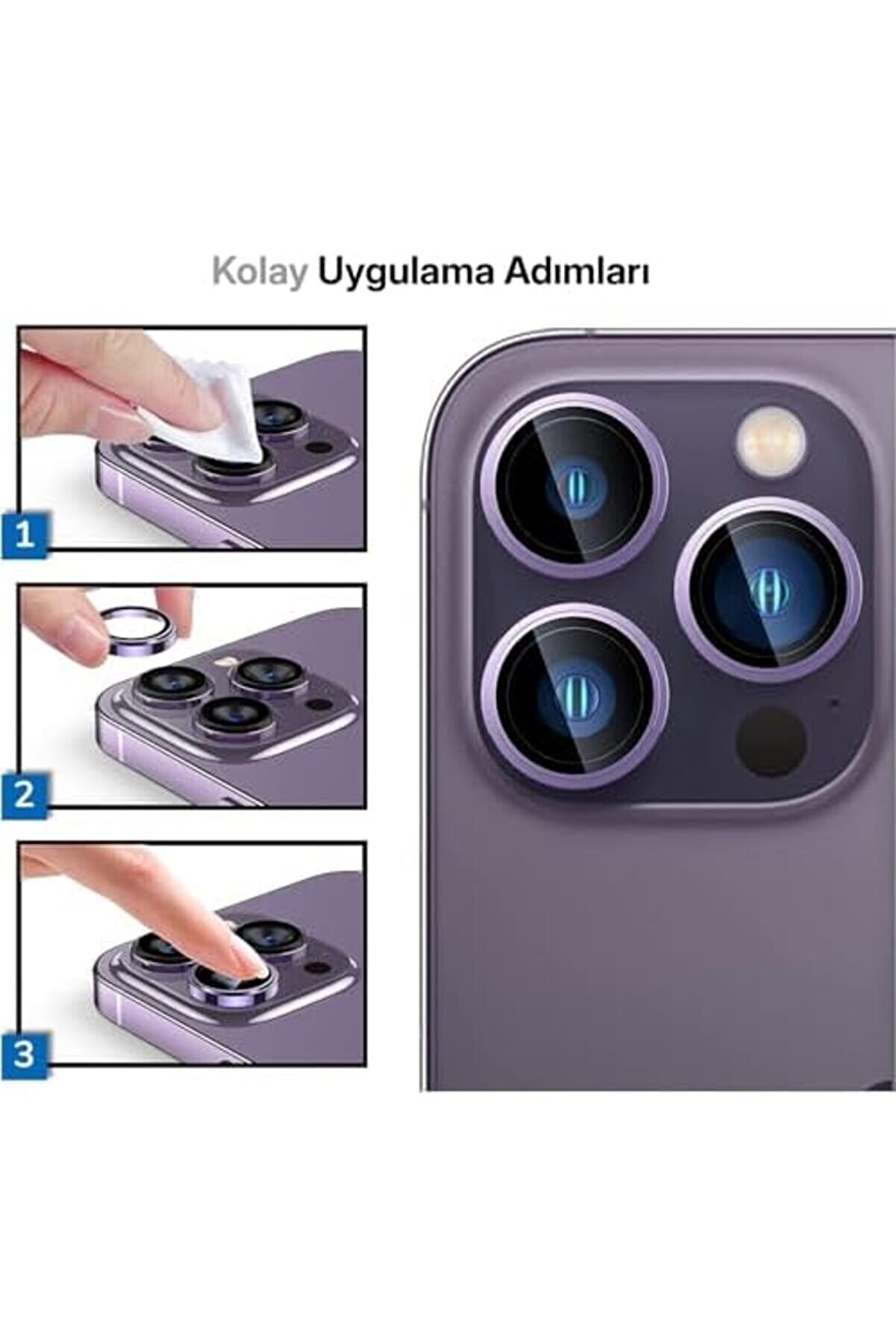 15 Pro - 15 Pro Max / 14Pro - 14Promax Modelleri̇ni̇n Tümüne Uyumlu Alaşım Çerçeveli̇ Ve 9H Sertli̇ği̇nde