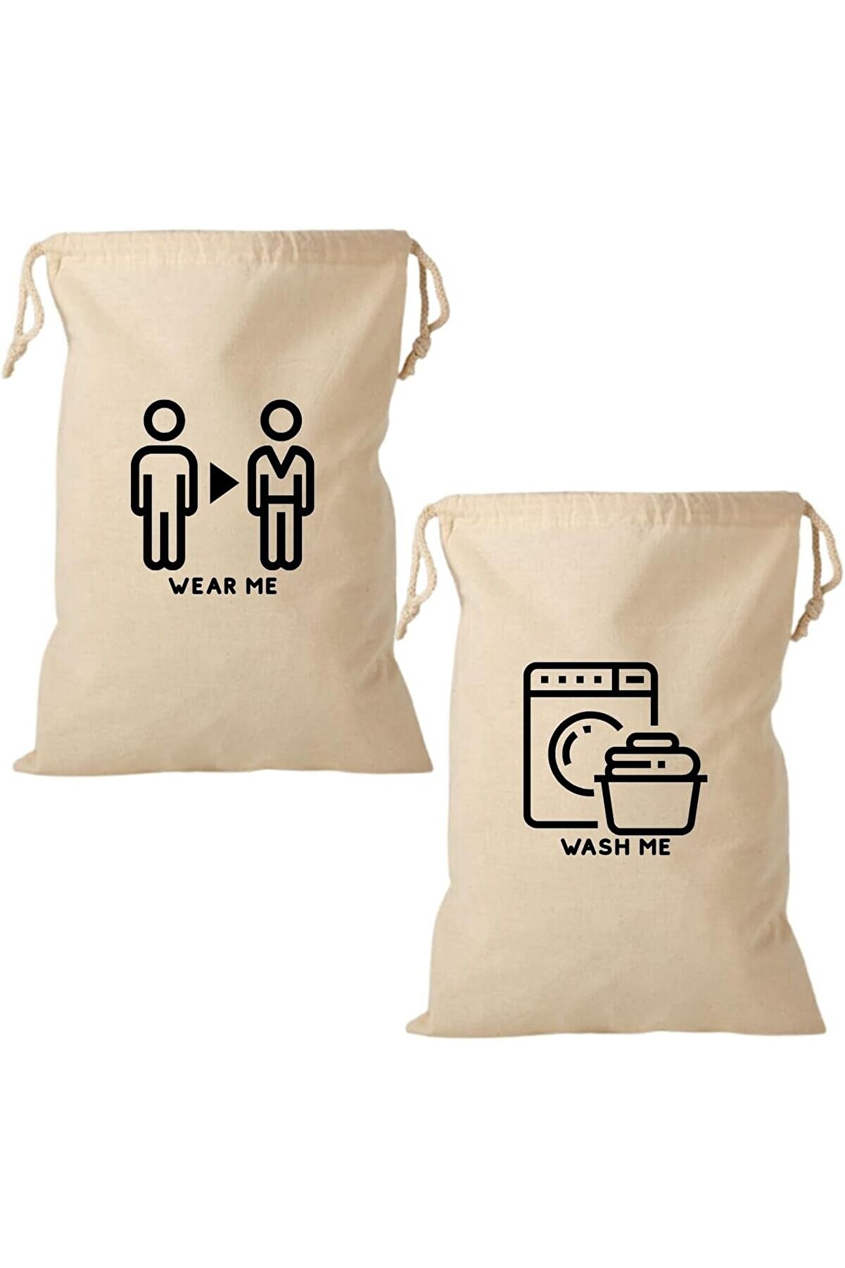 STOREMAX mrtshoppng İp B&uuml;zg&uuml;l&uuml; Ham Bez Kese, Kirli Torbası, Ayakkabı Torbası, &Ccedil;ok Ama&ccedil;lı Kese, Seyahat Torbas