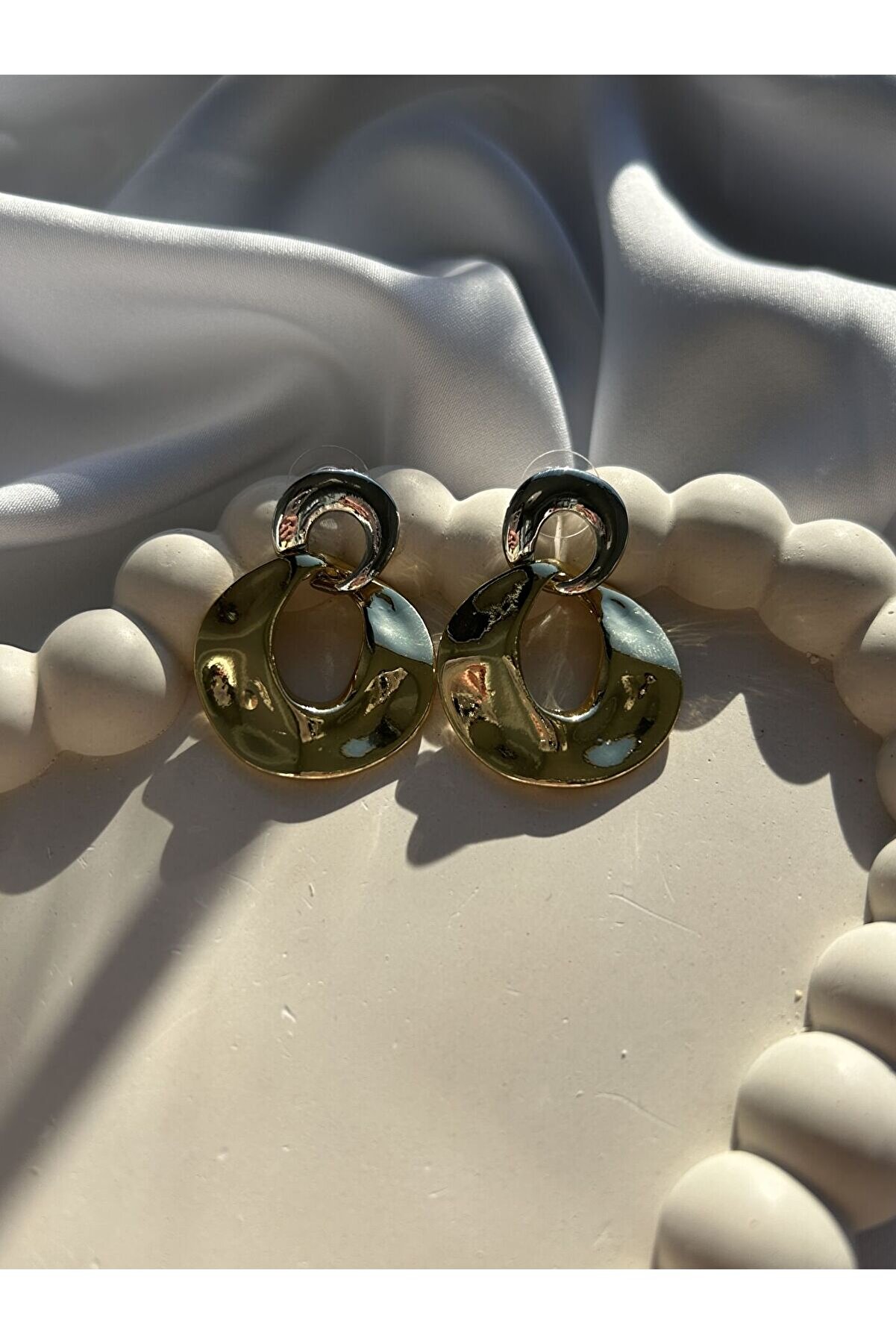 Ateli̇er Emi̇ne Çi̇ft Renk Halka Küpe