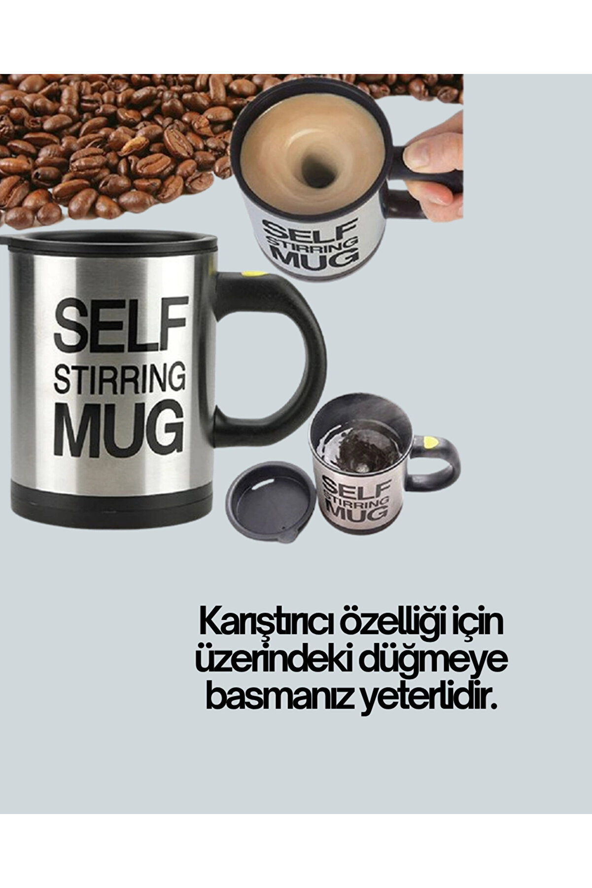 Toz İçecekler İçi̇n Hızlı Karıştırma Özelli̇kli̇ Termos Kupa